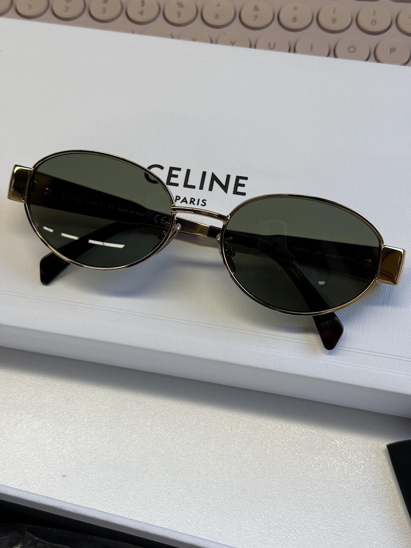 custom review-CELINE OVAL SUNGLASSES Женские Золото