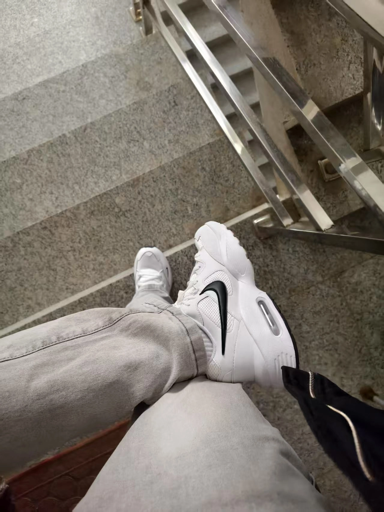 custom review-Nike Air Max Fusion Abrasion Resistant Низкий Топ Беговые кроссовки Мужские Белые