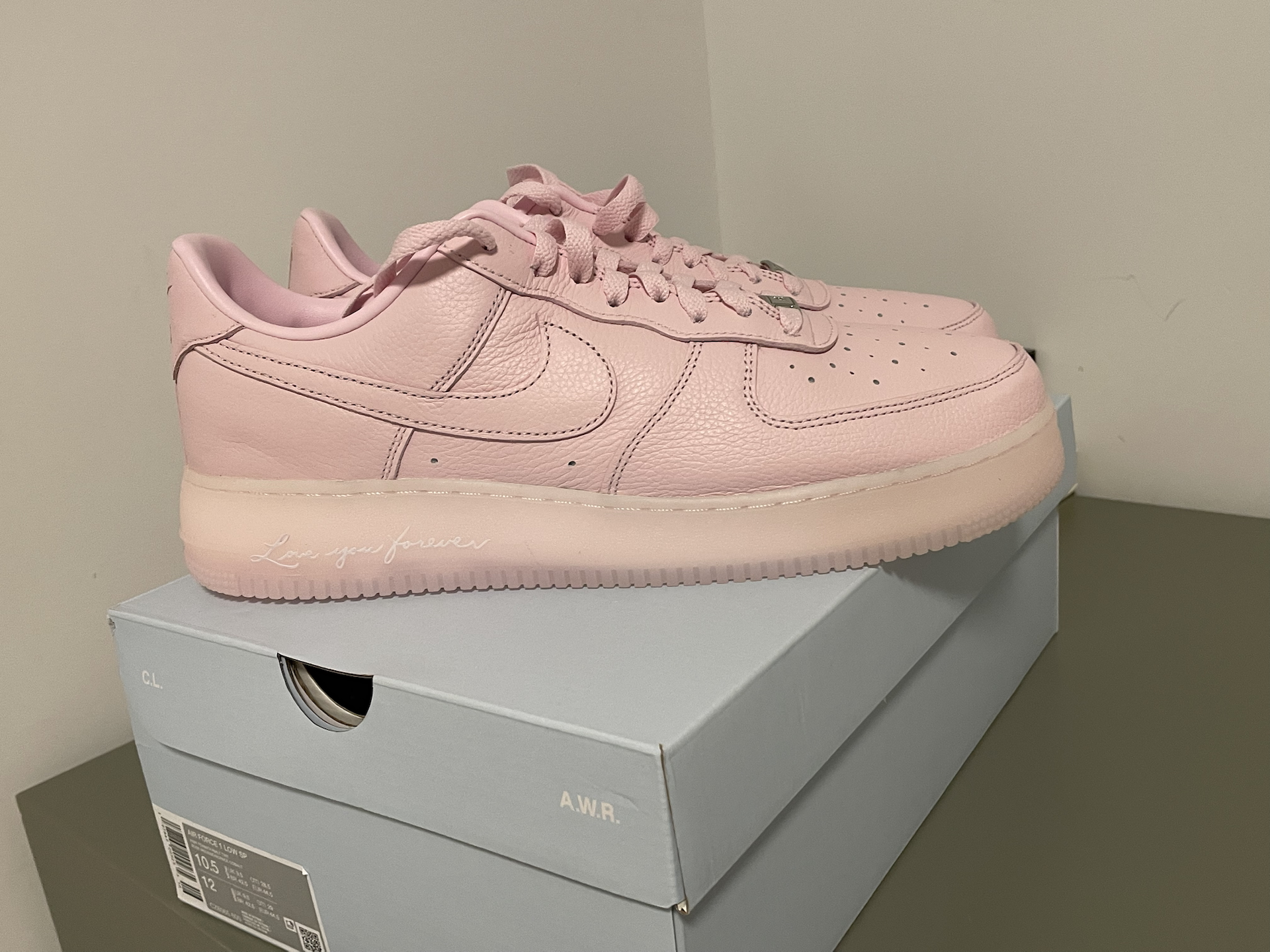 custom review-NOCTA x Nike Air FORCE 1 Slip-Resistant Abrasion-Resistant Low-Top Skateboard Shoes Unisex Pink Silver