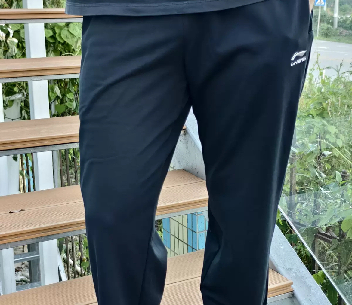 custom review-LINING Sports Fashion Collection Вязаные тренировочные штаны мужские черные