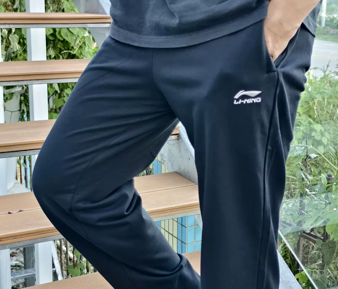 custom review-LINING Sports Fashion Collection Вязаные тренировочные штаны мужские черные