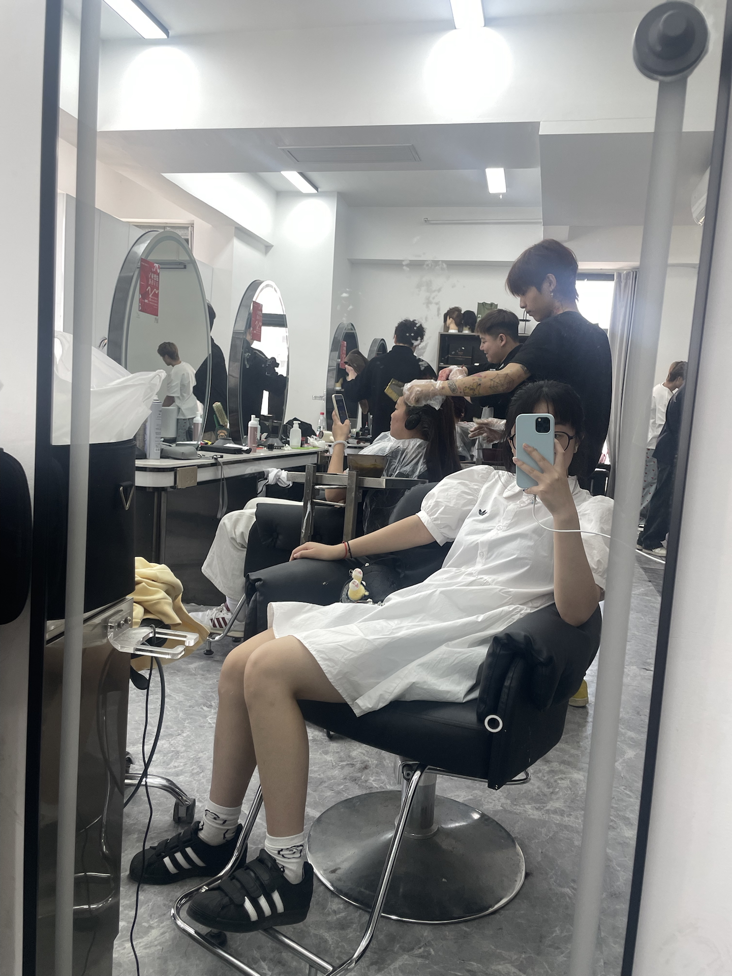 custom review-Adidas Originals Короткое платье с короткими рукавами для женщин белое