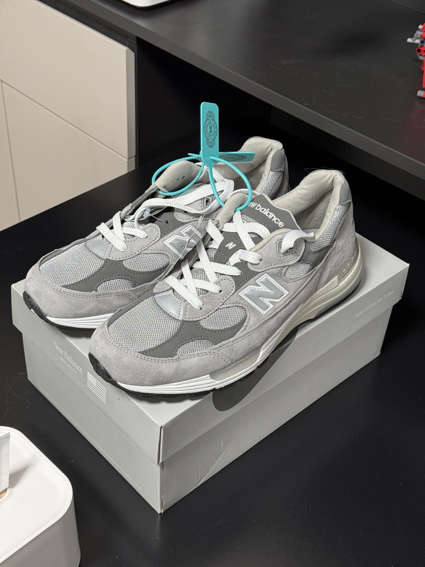 custom review-New Balance NB 992 Амортизация Износостойкий Низкий Топ Беговые кроссовки Унисекс Серый