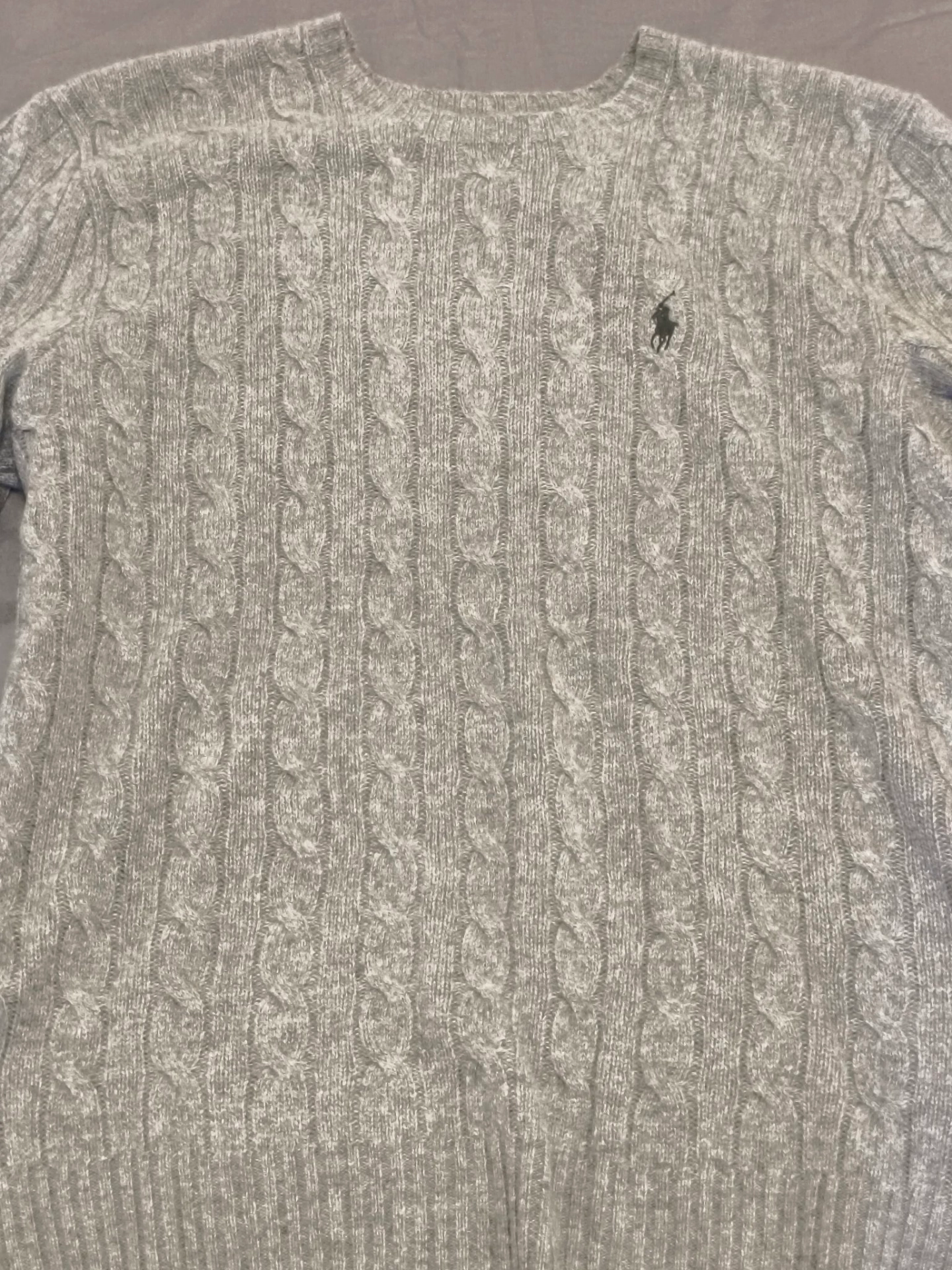 custom review-Polo Ralph Lauren SS23 Кашемир Свитер Мужской Фотиния Серый