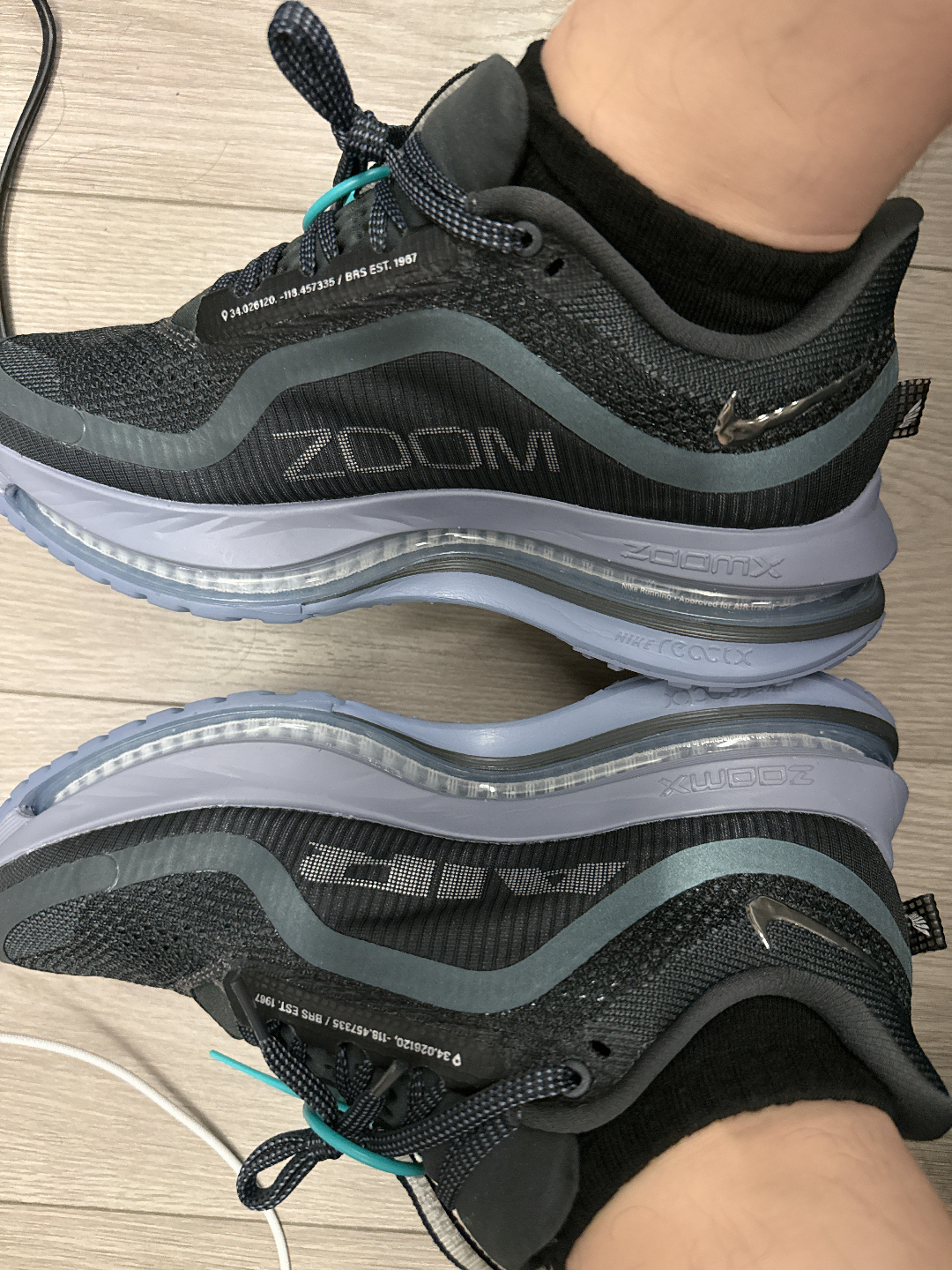 custom review-Nike Pegasus Premium Slip Устойчивый к истиранию Низкий Топ Беговые кроссовки Мужской Черный Серый