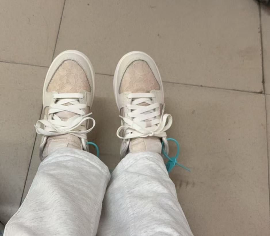 custom review-Nike Dunk Slip-on Устойчивый к истиранию Низкий Топ Скейтборд Кроссовки Женские Белый Розовый