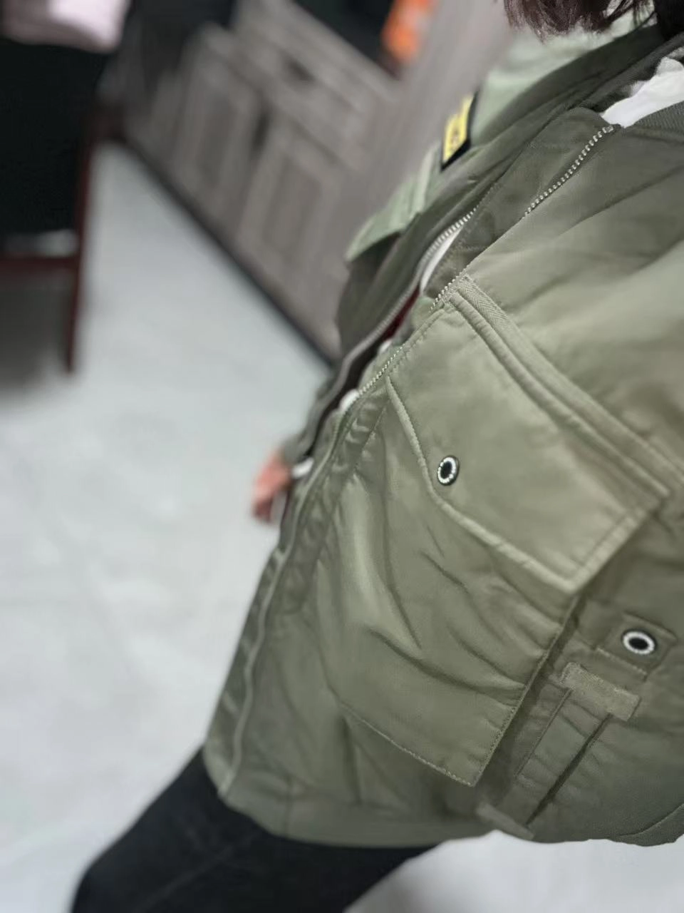 custom review-Конверс MILITARY PACK Ma 1 Куртка Мужская Зеленая