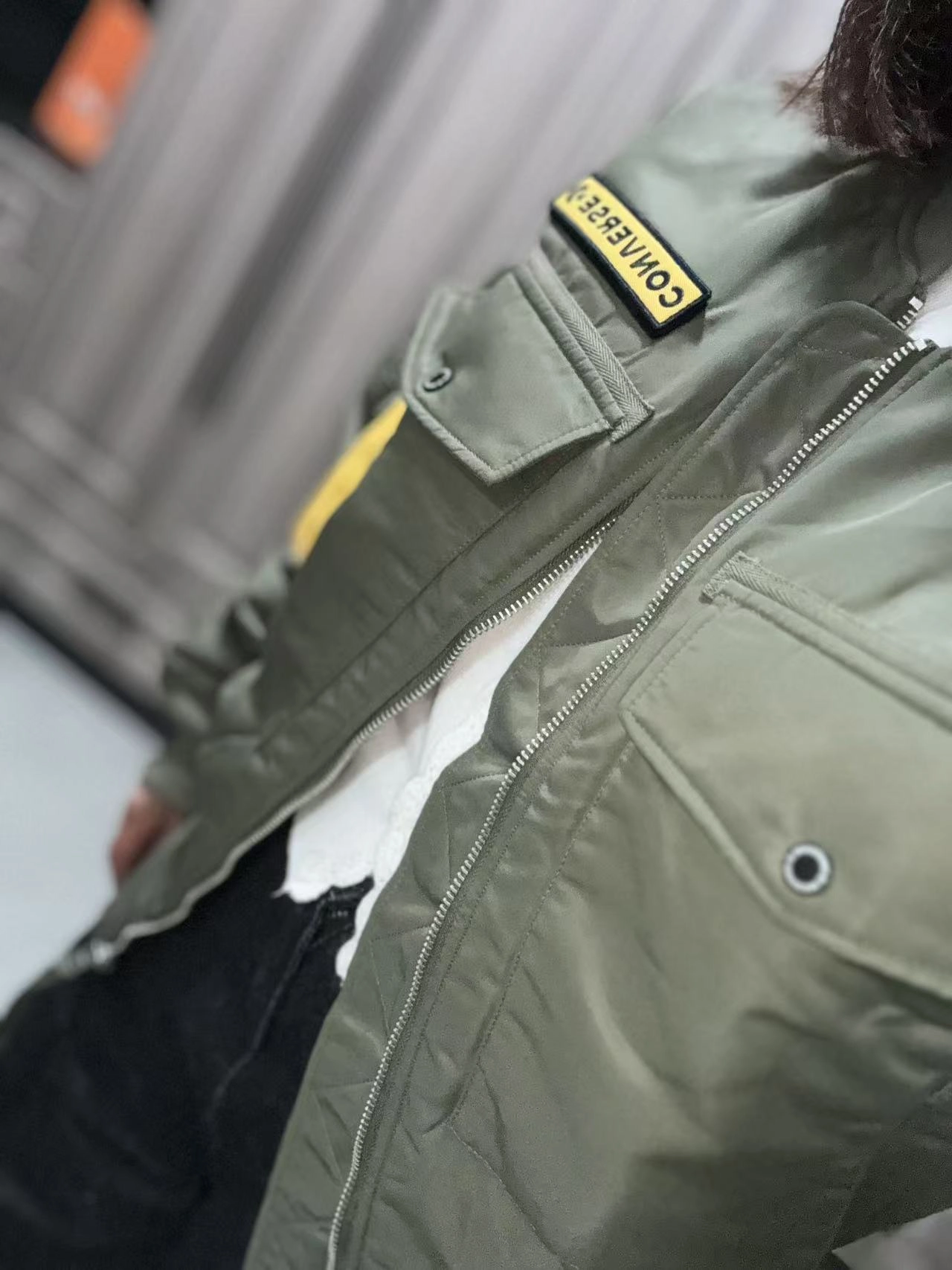 custom review-Конверс MILITARY PACK Ma 1 Куртка Мужская Зеленая