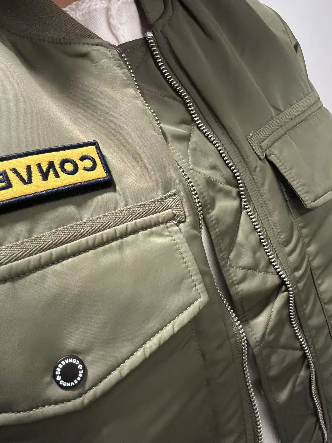 custom review-Конверс MILITARY PACK Ma 1 Куртка Мужская Зеленая