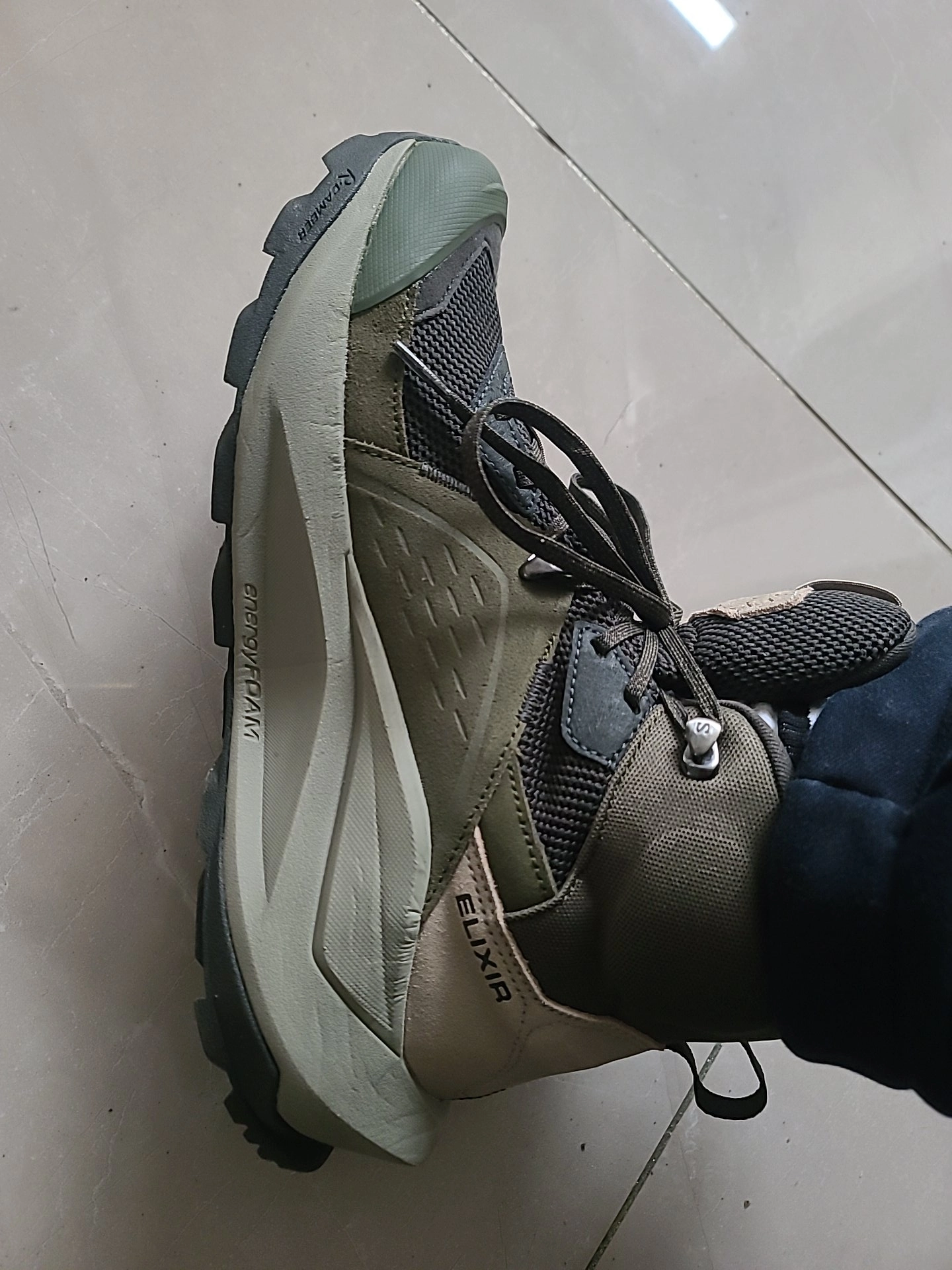 custom review-SALOMON Elixir Устойчивый к истиранию Короткий Outdoor Мужской Темно-зеленый