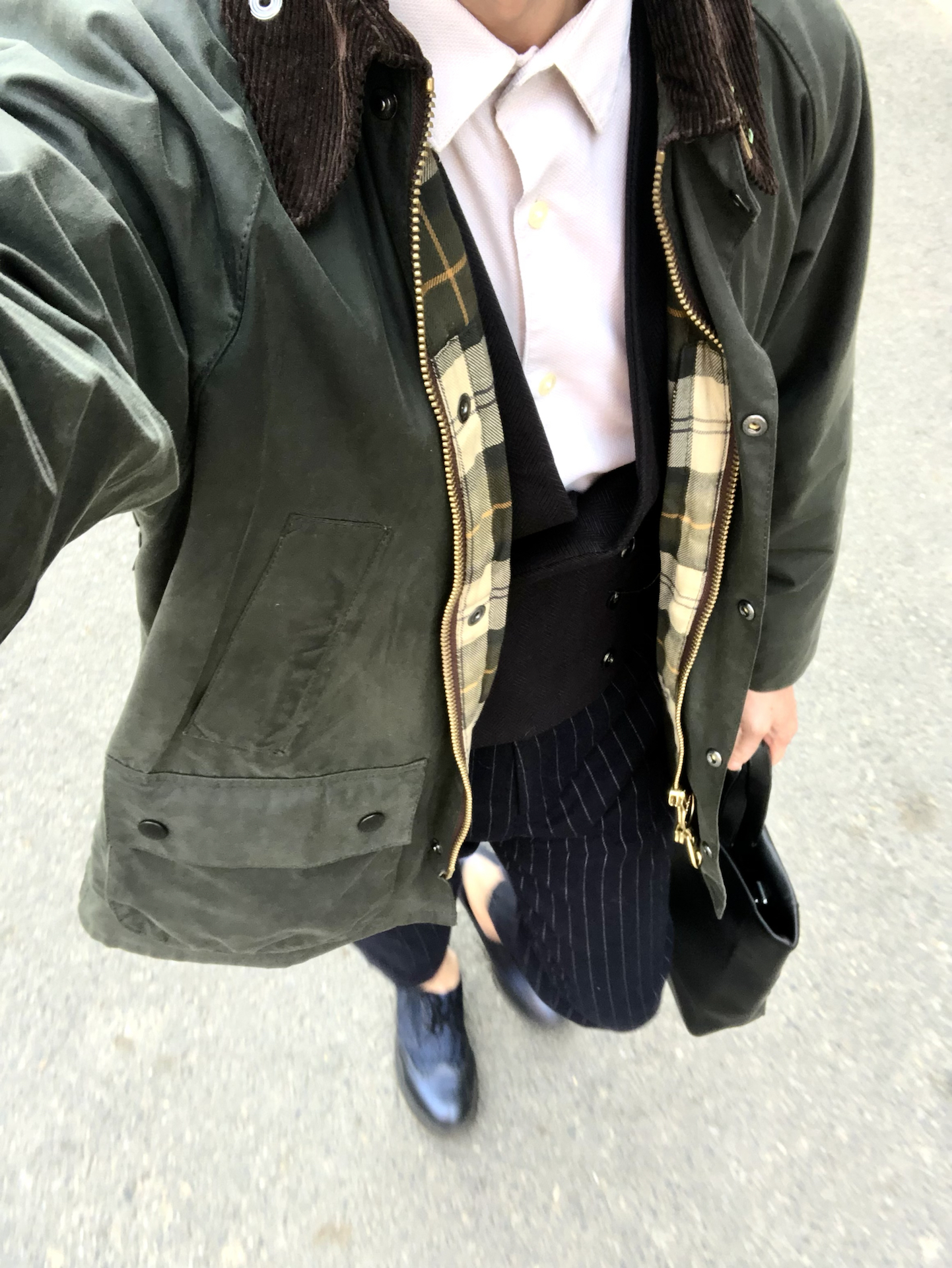 ootd|barbour bedale 早春叠穿♟