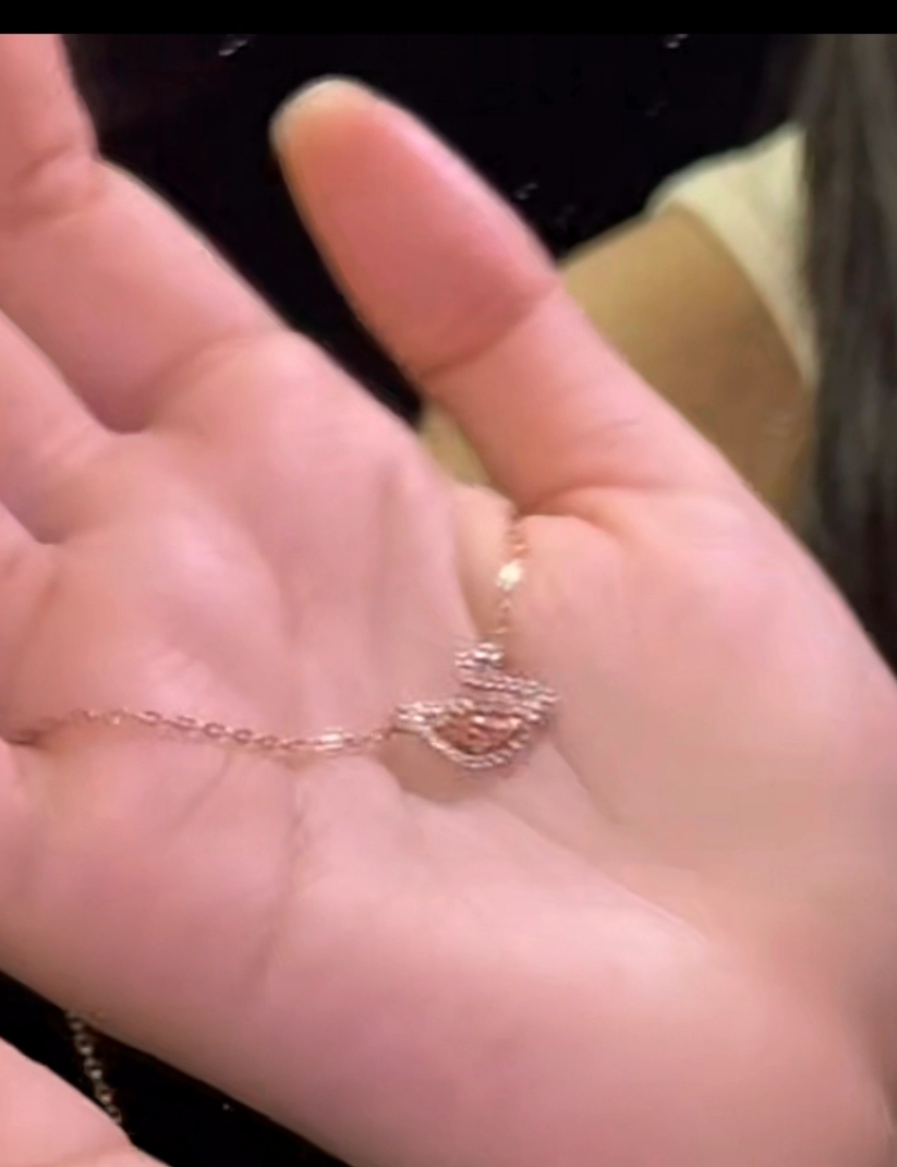 custom review-Swarovski Искусственный кристалл Камень Циркон Ожерелье Женское с покрытием из розового золота