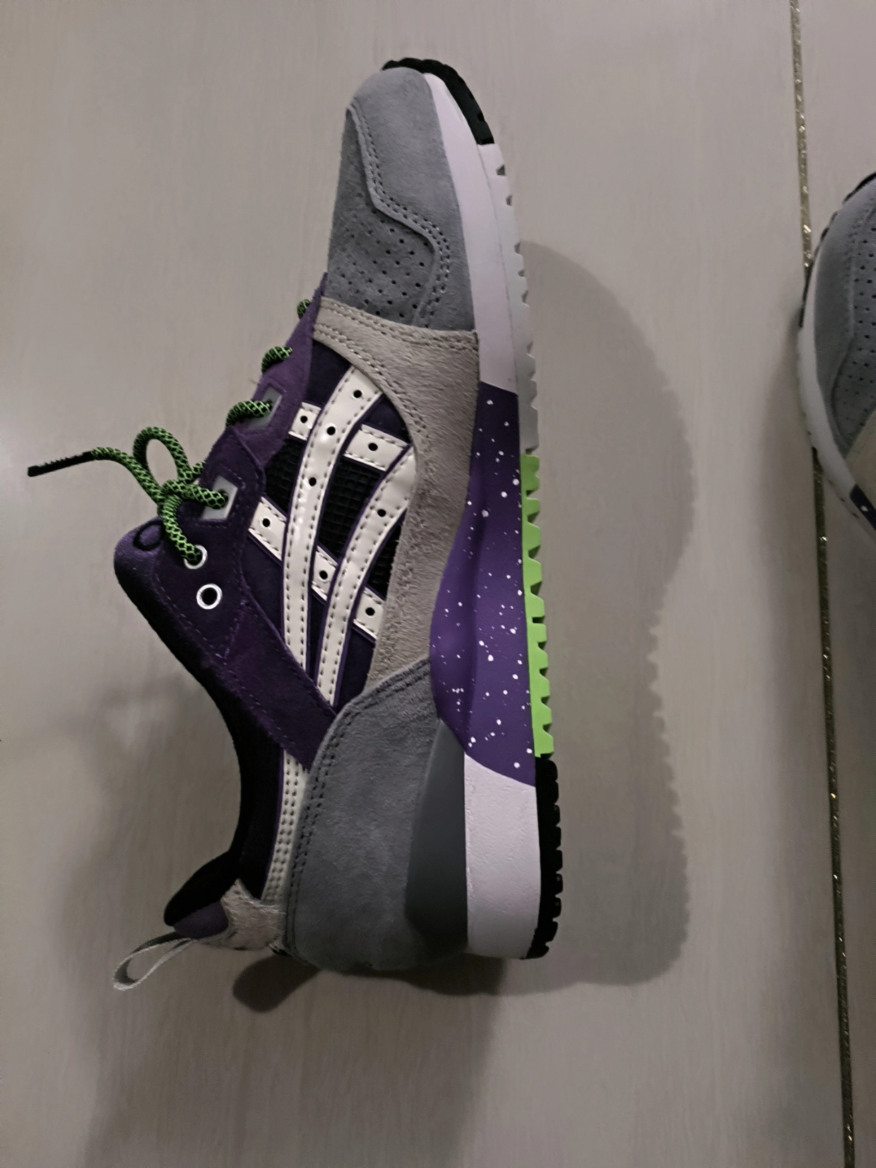 custom review-СНИКЕР Freaker x Atmos x Asics Gel Lyte 3 OG 'Alley Кошки' Низкий Топ Casual Унисекс Серый Фиолетовый