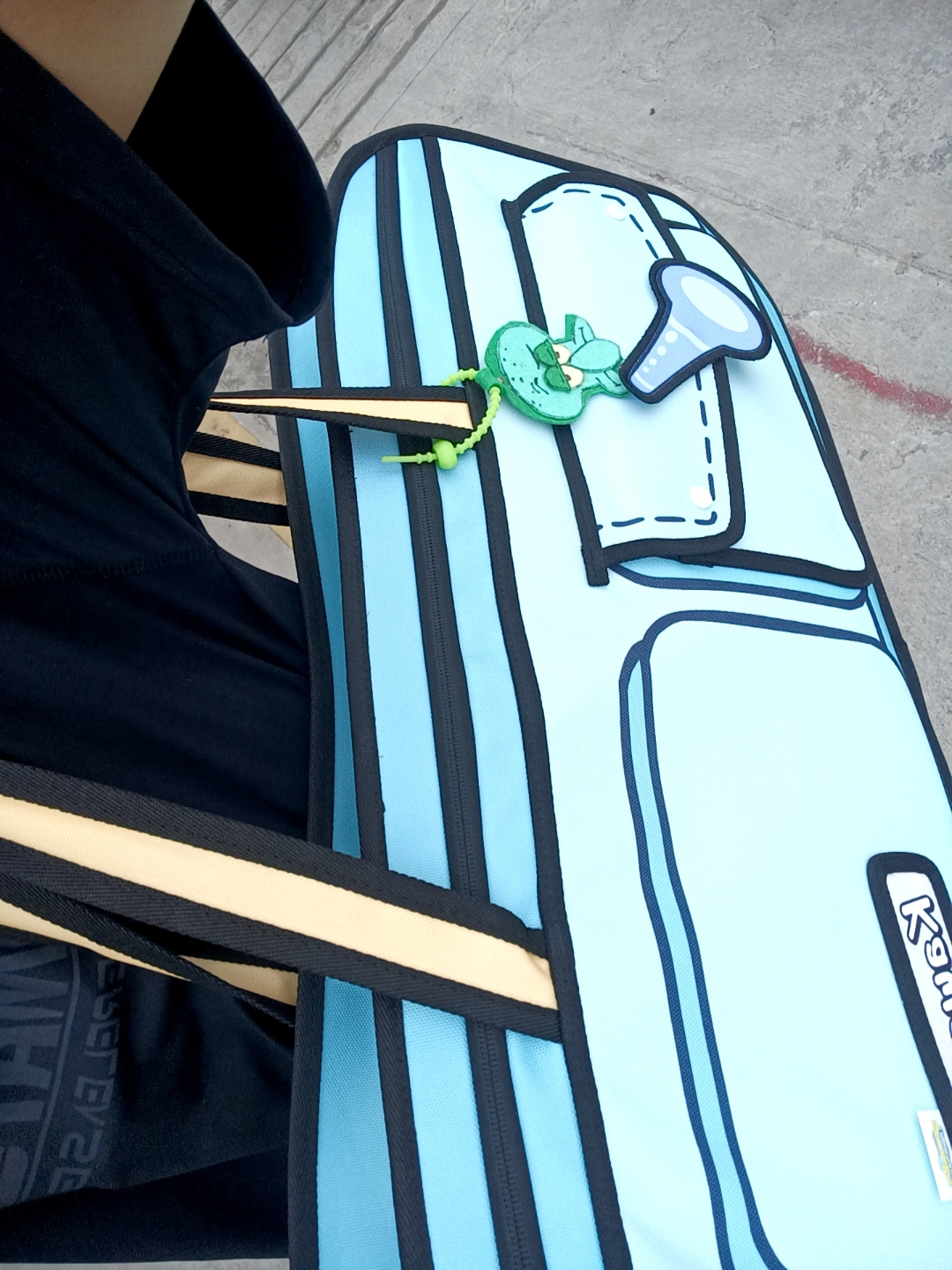 custom review-Кавасаки Губка Боб Коллаборация Полиэстер Кемпинг Сумка Путешествие Спортзал Сумка Большая Унисекс Светло-Зеленая