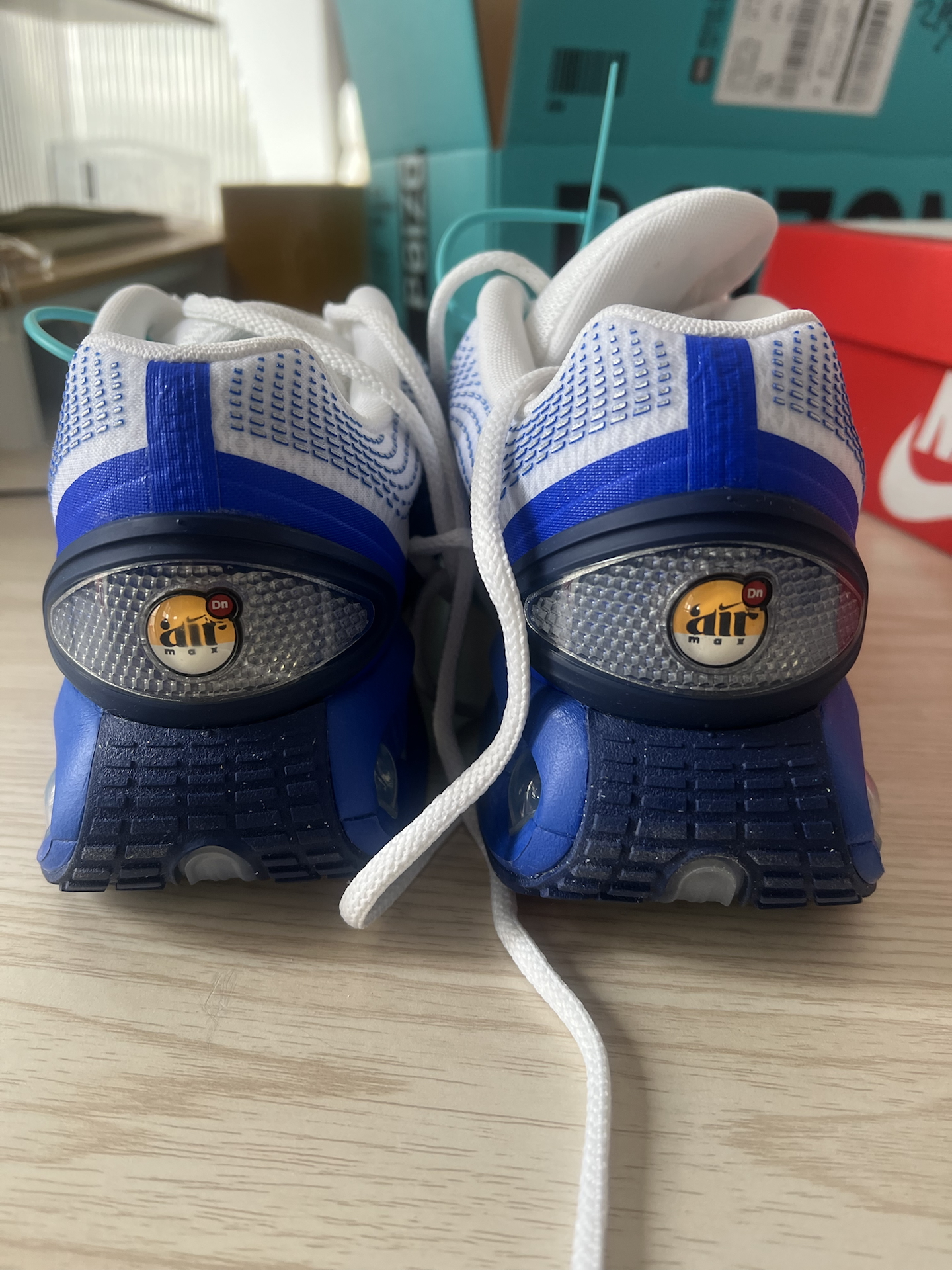 custom review-Nike Air Max Dn Амортизация Устойчивость к истиранию Дышащий Верх Низкий Топ Повседневный Мужской Белый Синий