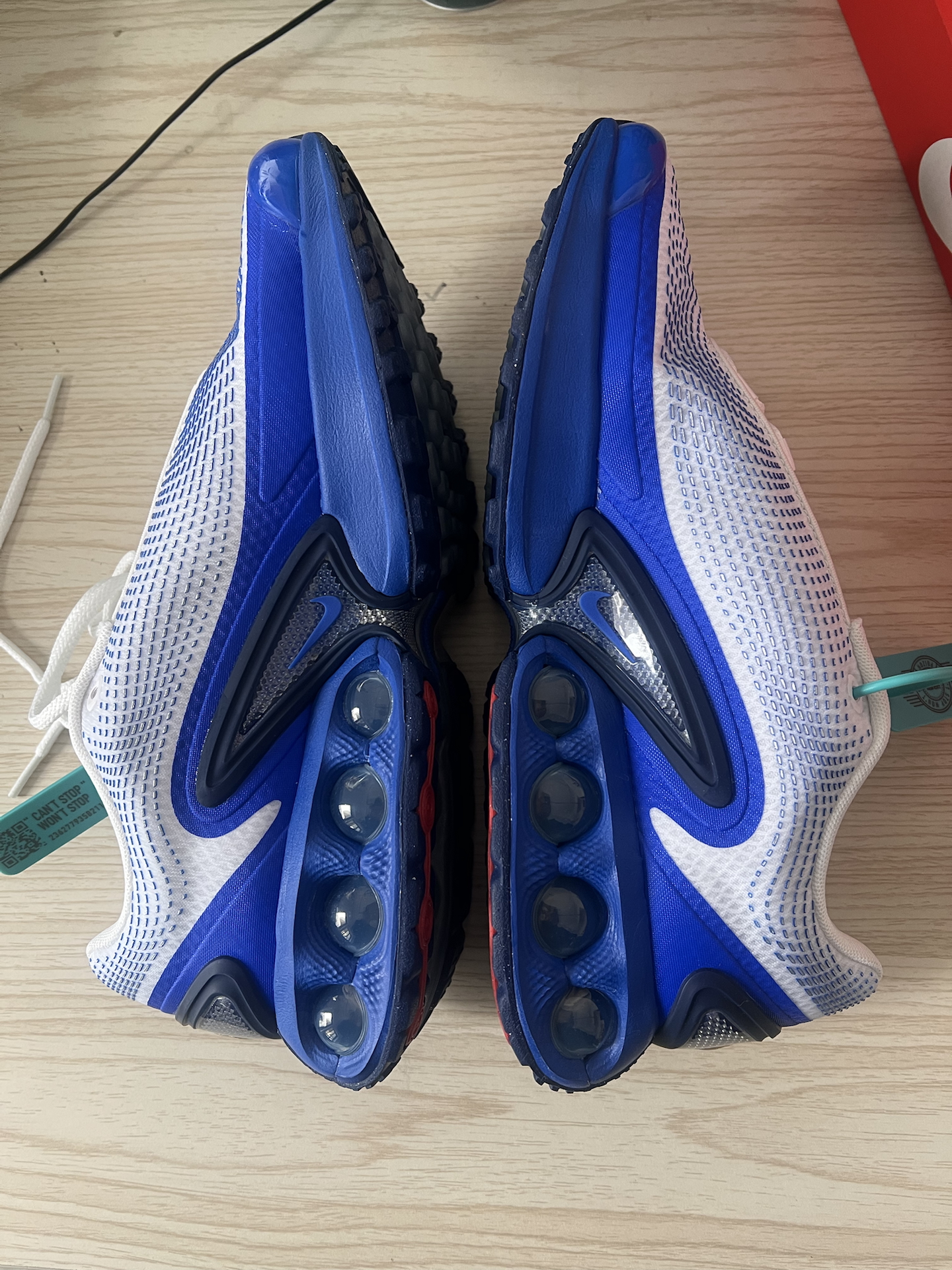 custom review-Nike Air Max Dn Амортизация Устойчивость к истиранию Дышащий Верх Низкий Топ Повседневный Мужской Белый Синий