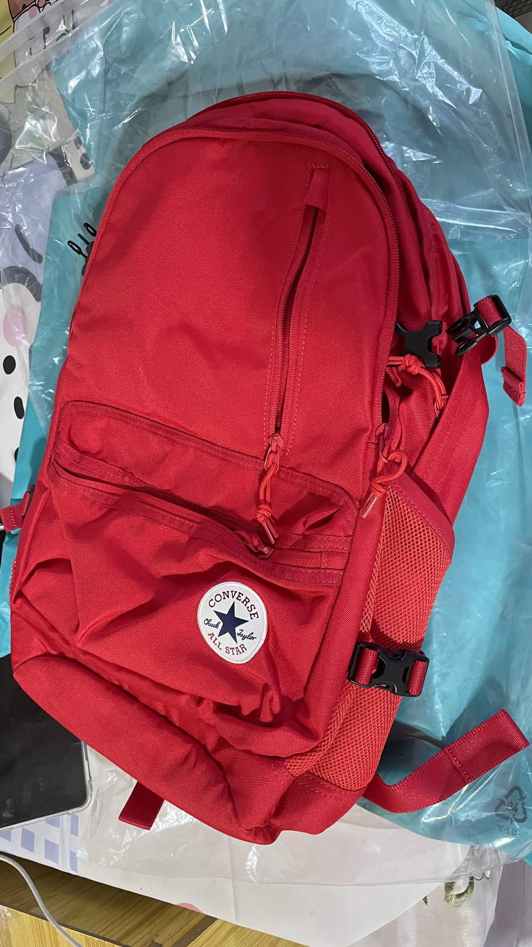 custom review-Конверс Полиэстер Рюкзак Стандартный (Standard) Унисекс Красный
