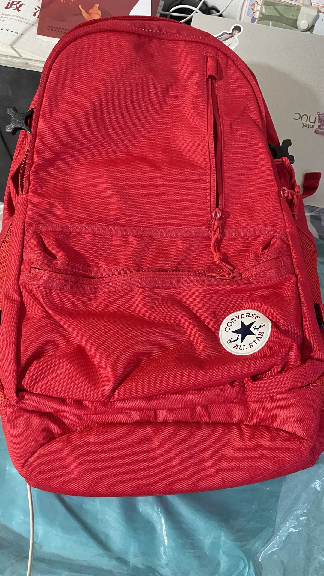 custom review-Конверс Полиэстер Рюкзак Стандартный (Standard) Унисекс Красный