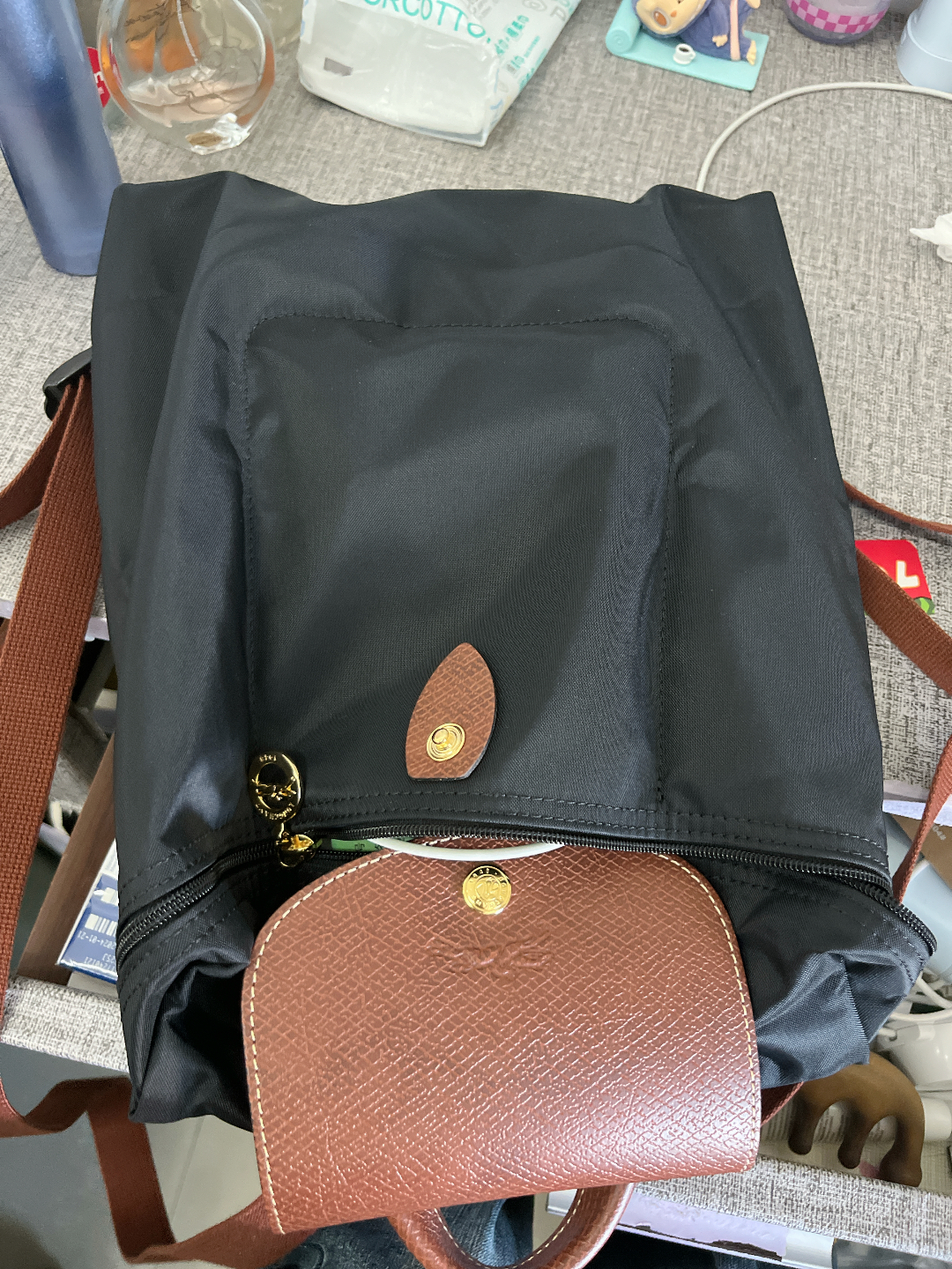 custom review-LONGCHAMP Le Pliage Нейлоновый Рюкзак Сумка Женская Черная