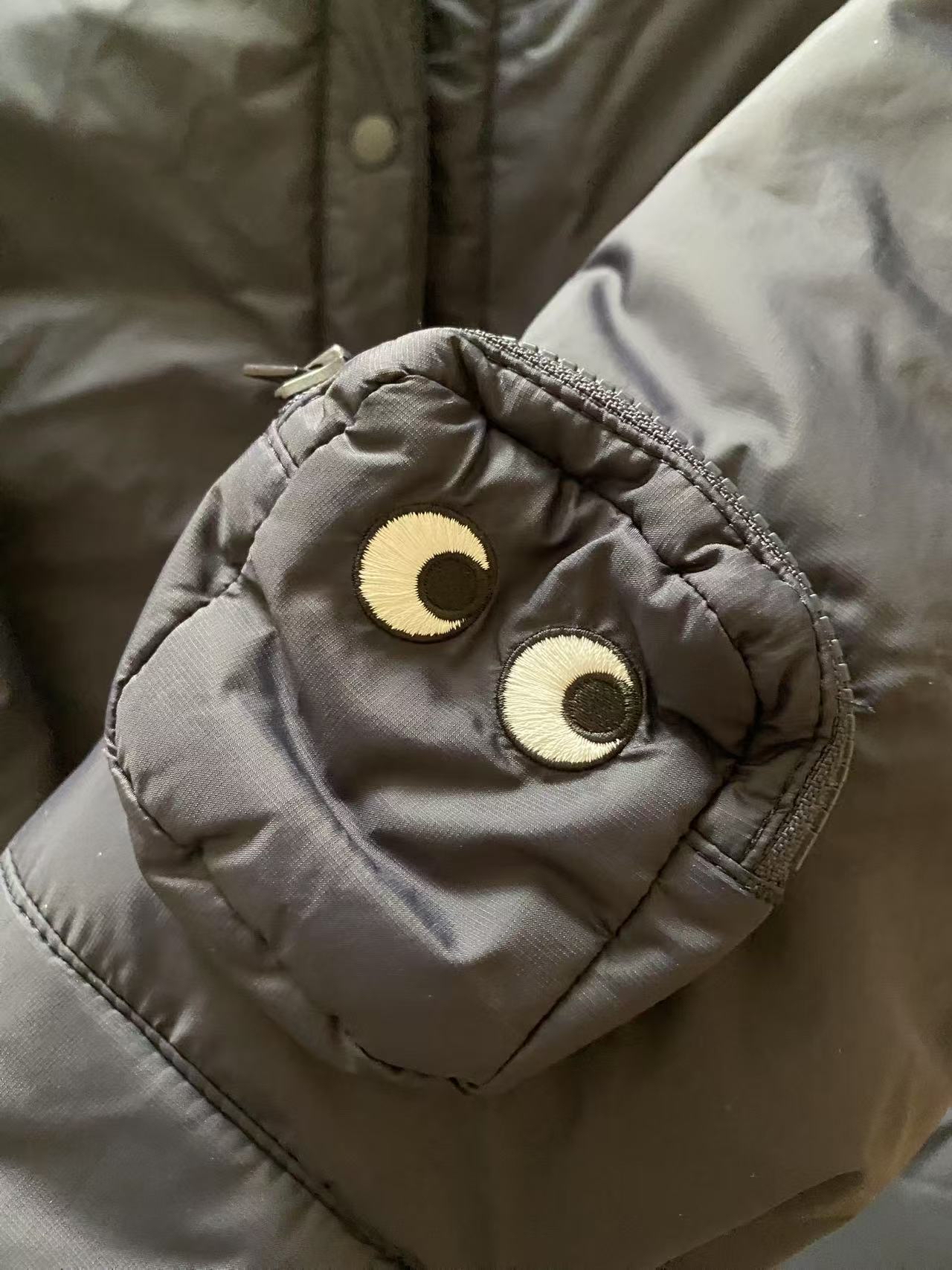 custom review-UNIQLO Anya Hindmarch Co Бренд Индиго Унисекс Куртки