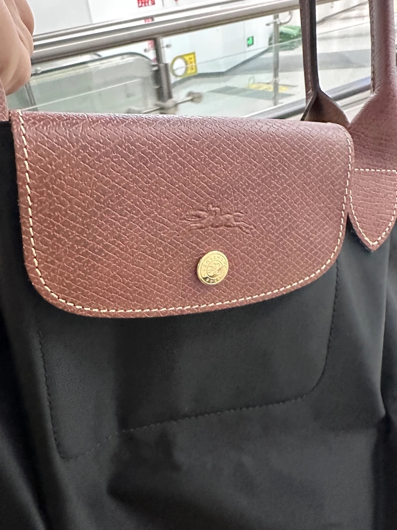 custom review-LONGCHAMP Le Pliage Ткань Тоут Сумка Сумка для покупок Сумка для пельменей Сумка через плечо Женская Черная