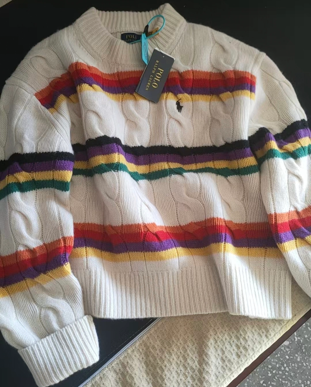 custom review-Polo Ralph Lauren Экрю Женские Кашемировые Свитеры