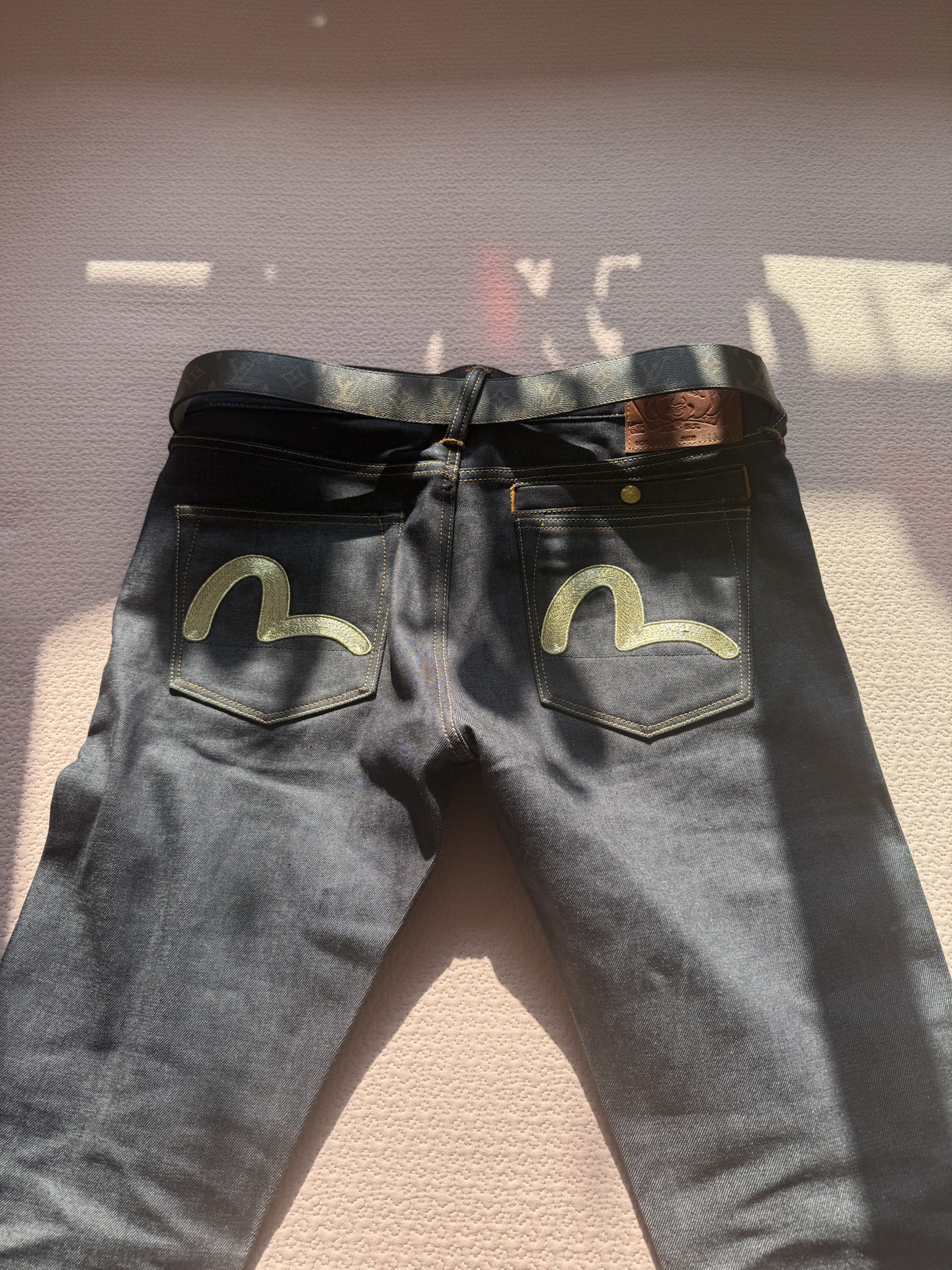 custom review-EVISU Джинсовый Синий Мужские Джинсы