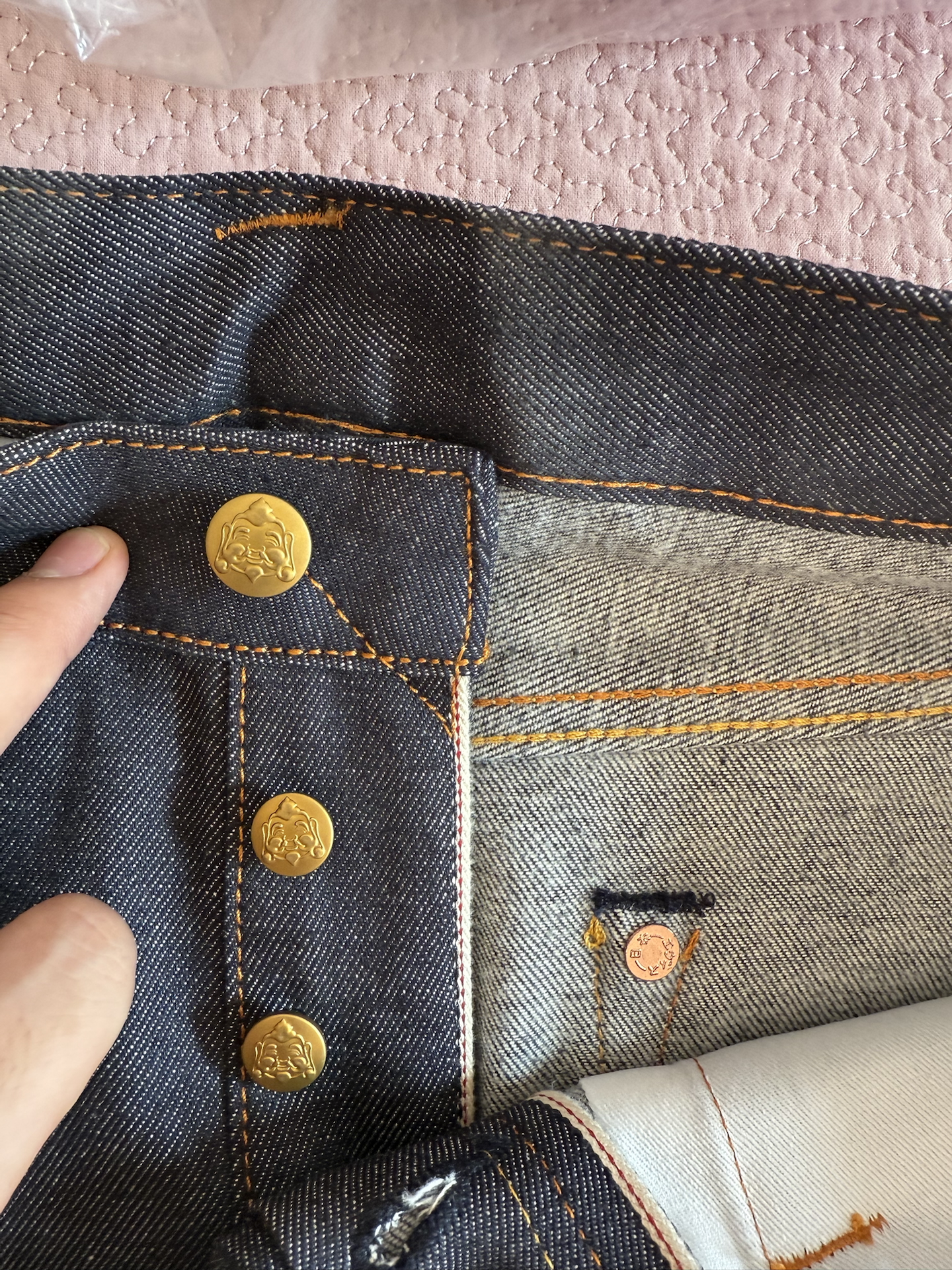 custom review-EVISU Джинсовый Синий Мужские Джинсы