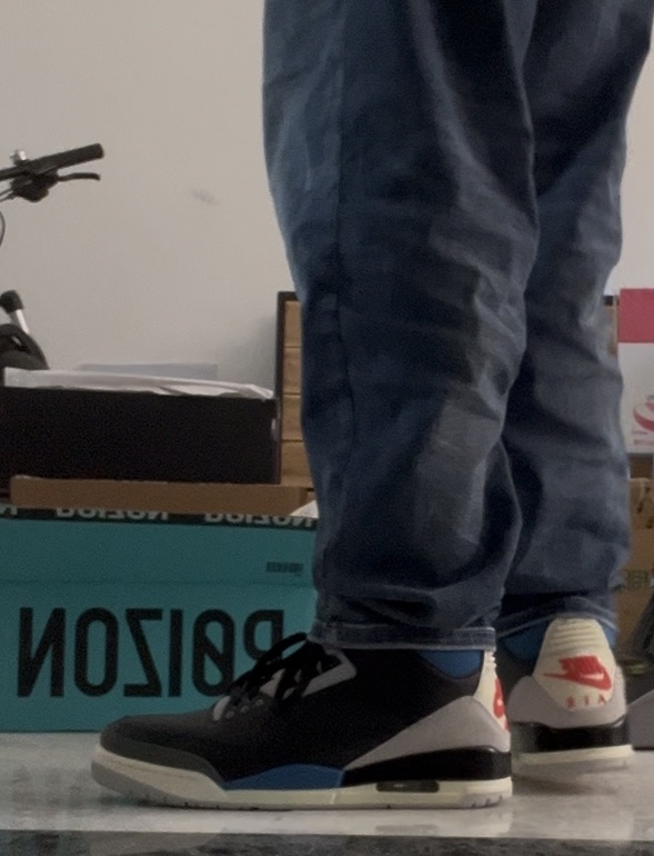 custom review-JORDAN Air Джордан 3 Винтажные баскетбольные кроссовки MID Топ Черный серый красный Мужской