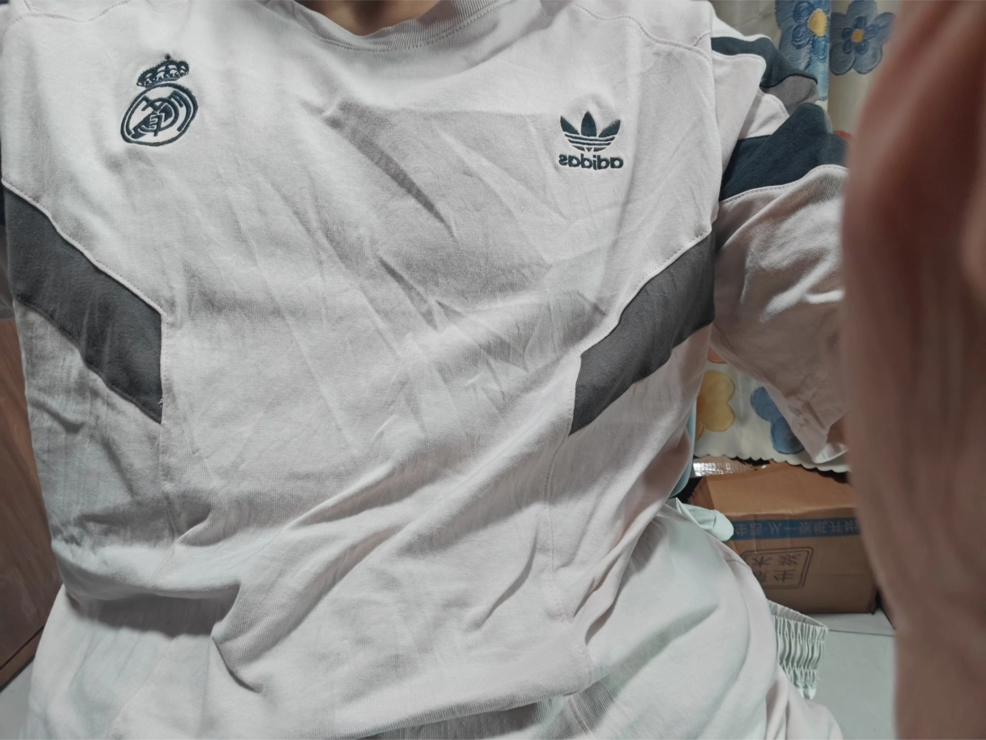 custom review-Adidas Originals Real Madrid T-Shirt T-Shirt Мужской Темный Фотиния Серый