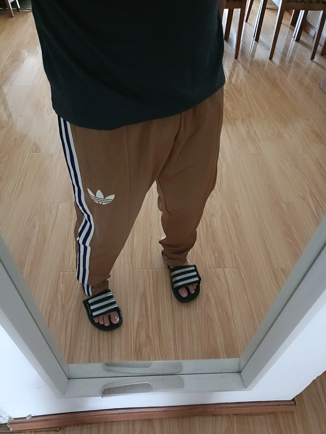 custom review-Adidas Originals Вязаные тренировочные брюки мужские коричневые