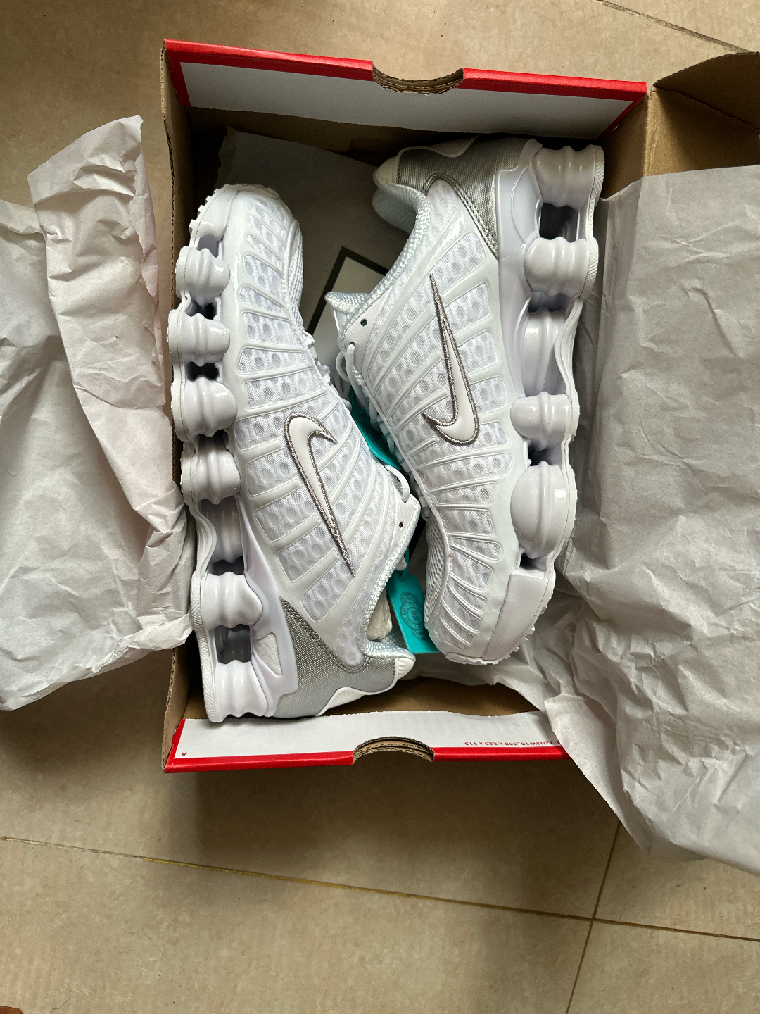 custom review-Nike Shox TL Series Slip-resistant Low Top Casual Running Shoes Men's Pure White Air Column Cushioning Найк Шокс TL Серия Противоскользящий Низкий Топ Повседневные Беговые Кроссовки Мужские Чисто Белый Воздушная Колонна Амортизация
