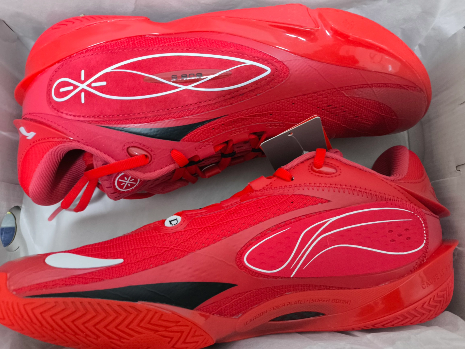 custom review-LINING Wade 808 5 ULTRA Баскетбольные кроссовки Низкий топ Слава Красный Мужской