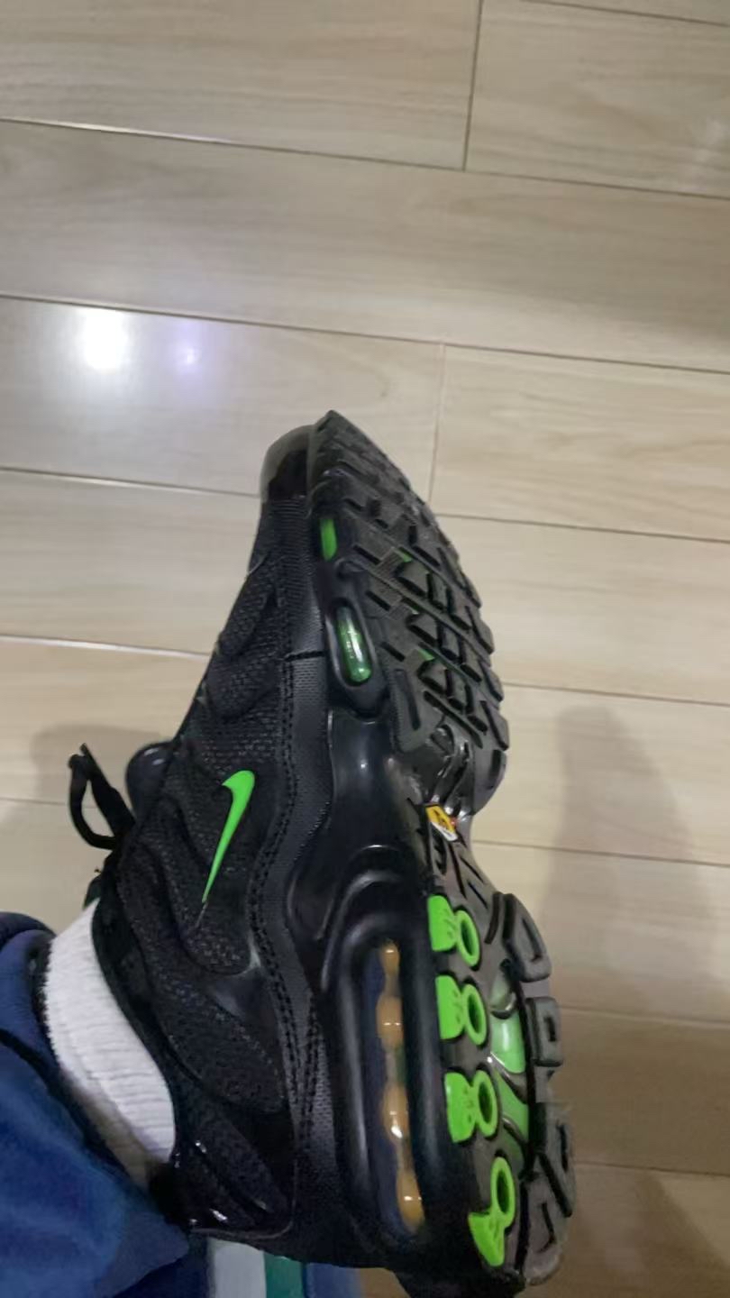custom review-Nike Air Max Plus Устойчивый к истиранию Низкий Топ Тренировочные Повседневные Беговые Кроссовки Мужские Черные Зеленые