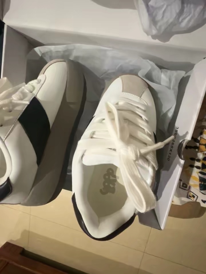 custom review-GOOD BAI DUM Помпомурин Обувь Спилок коровьей кожи Искусственная кожа Платформа Низкий Топ Повседневная обувь Унисекс