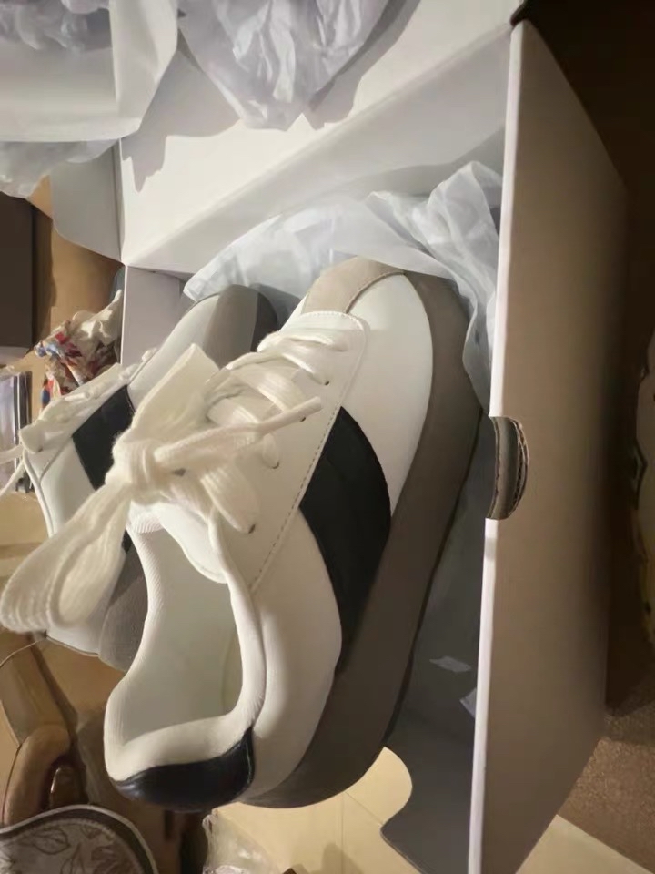 custom review-GOOD BAI DUM Помпомурин Обувь Спилок коровьей кожи Искусственная кожа Платформа Низкий Топ Повседневная обувь Унисекс