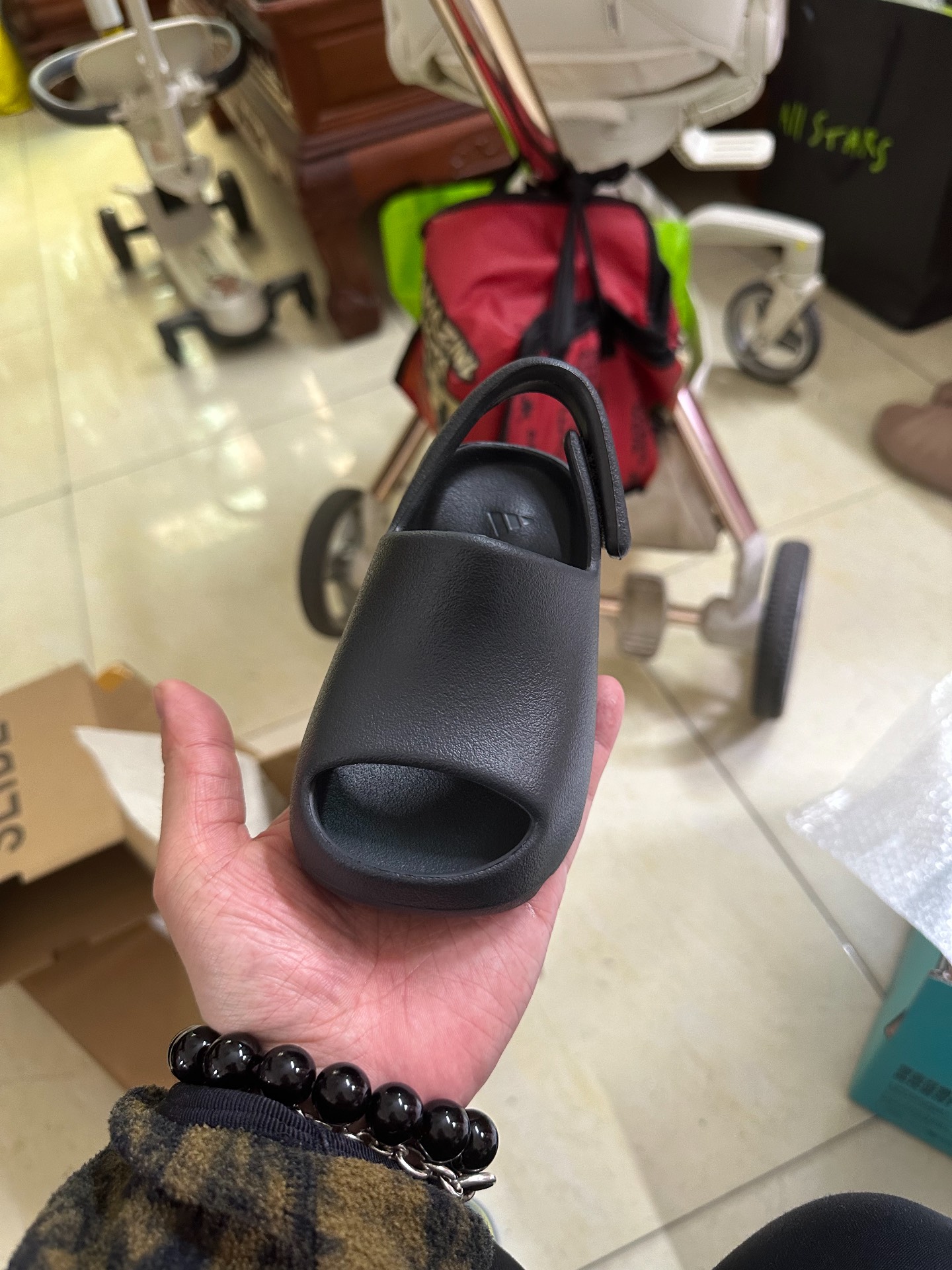 custom review-Adidas Originals Yeezy Slide Черный агат 'Оникс' Противоскользящий Anti KICK Низкий Топ Обувь для малышей Infant и Toddler