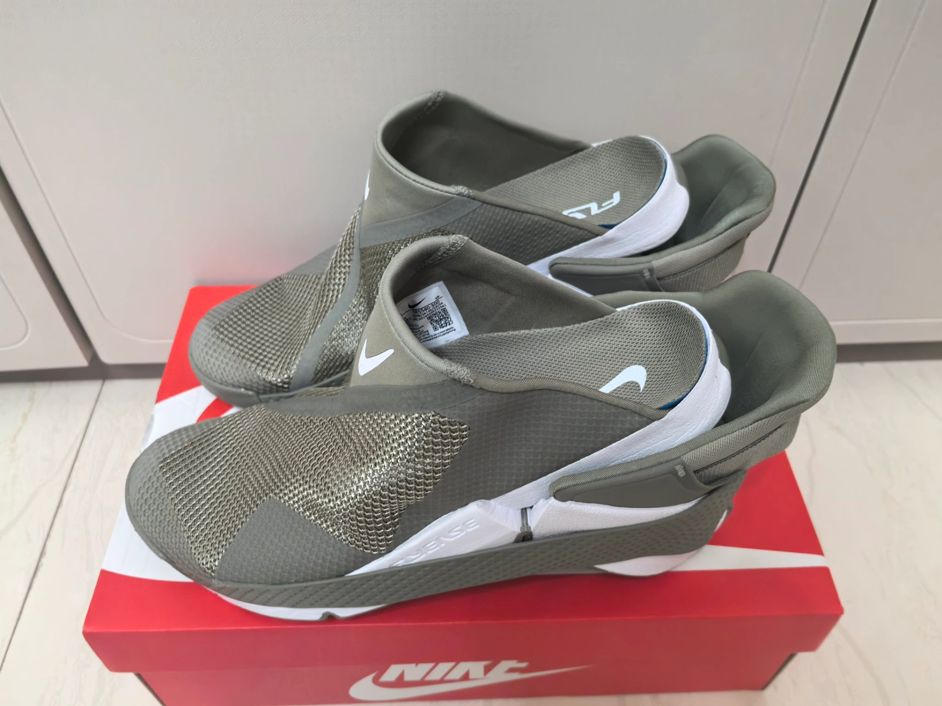 custom review-Nike Go FlyEase противоскользящая устойчивая к истиранию дышащая низкий верх повседневная обувь для женщин зеленый