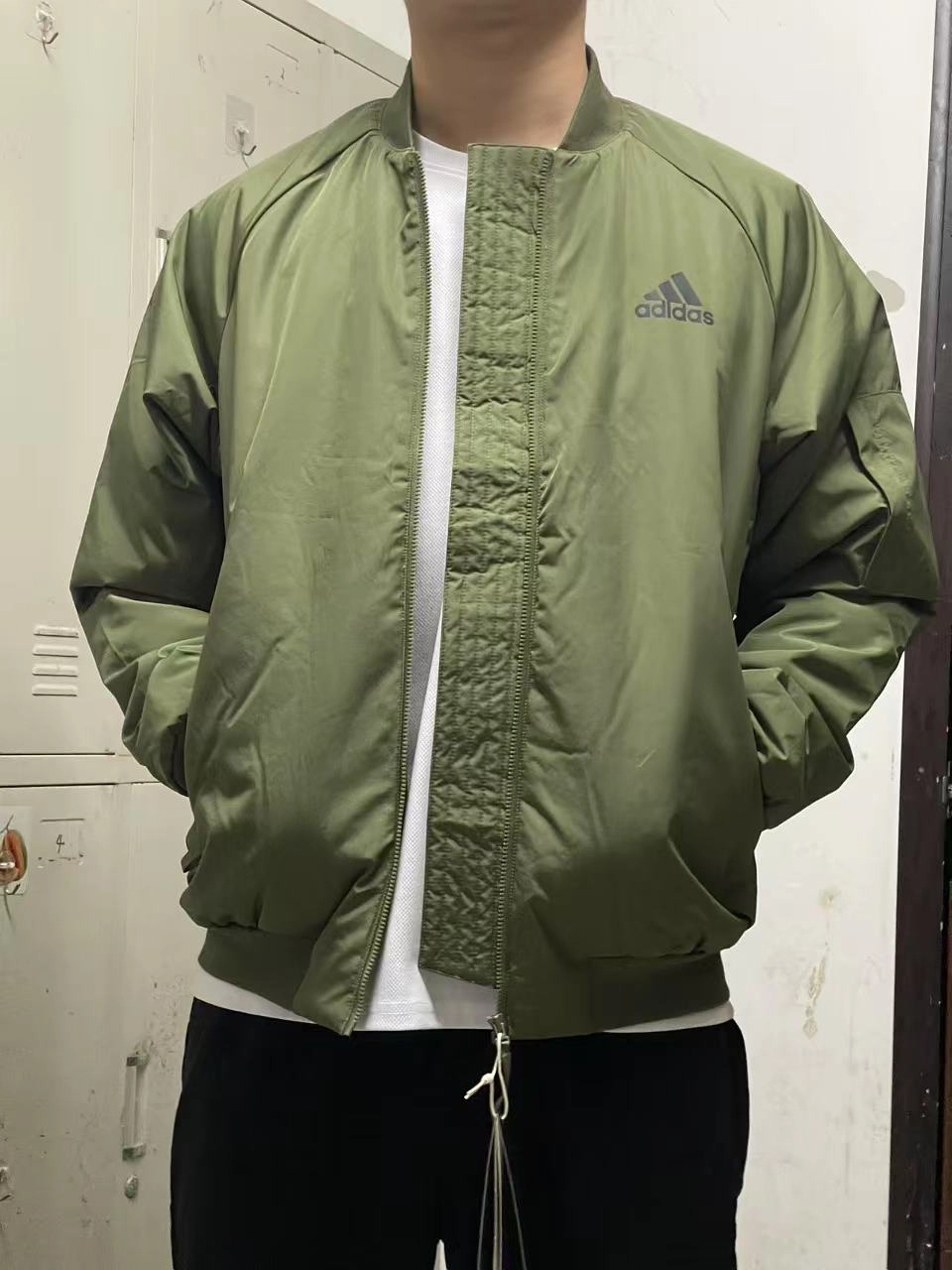 custom review-Adidas Куртки и Пальто Мужские Армейский Зеленый