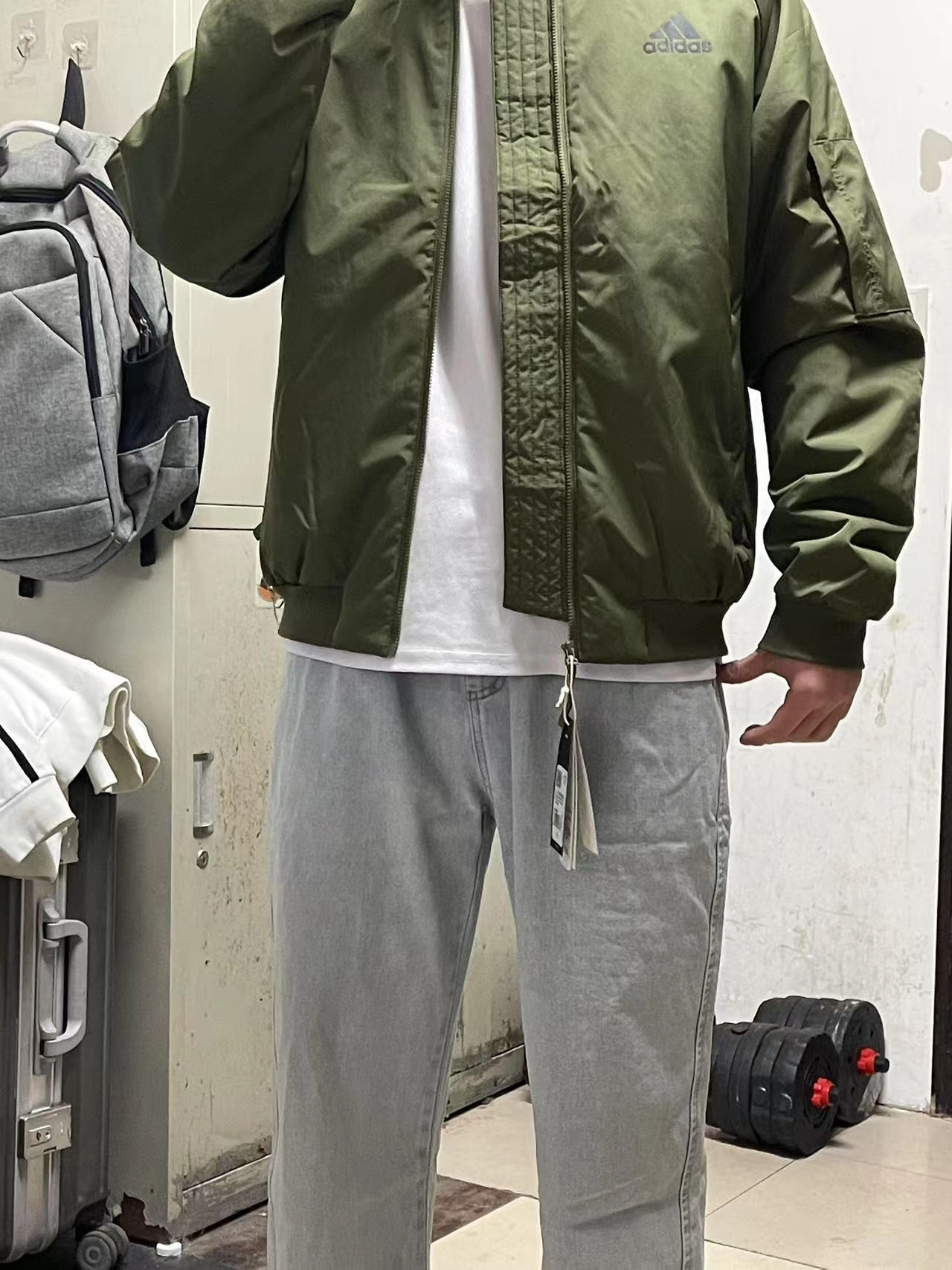 custom review-Adidas Куртки и Пальто Мужские Армейский Зеленый