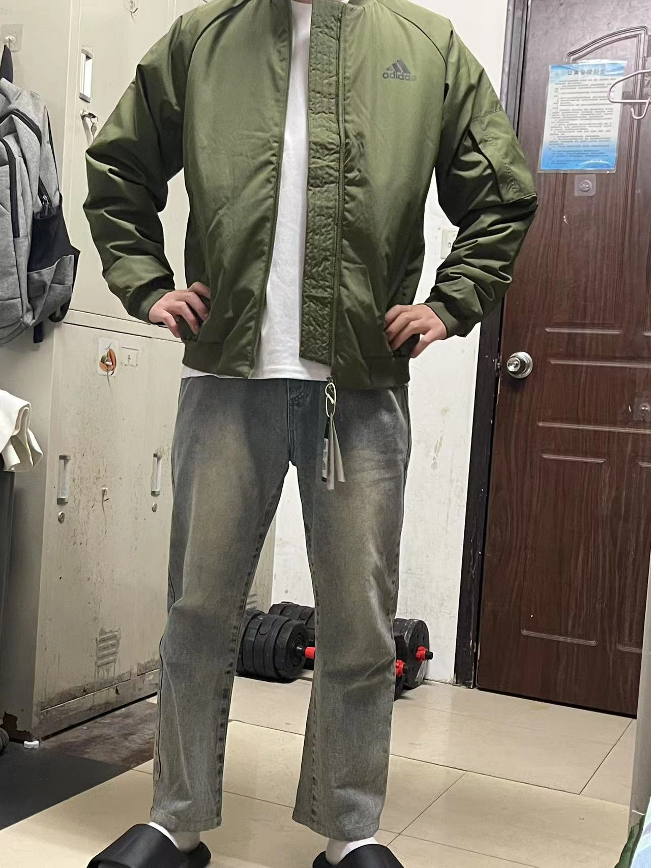 custom review-Adidas Куртки и Пальто Мужские Армейский Зеленый