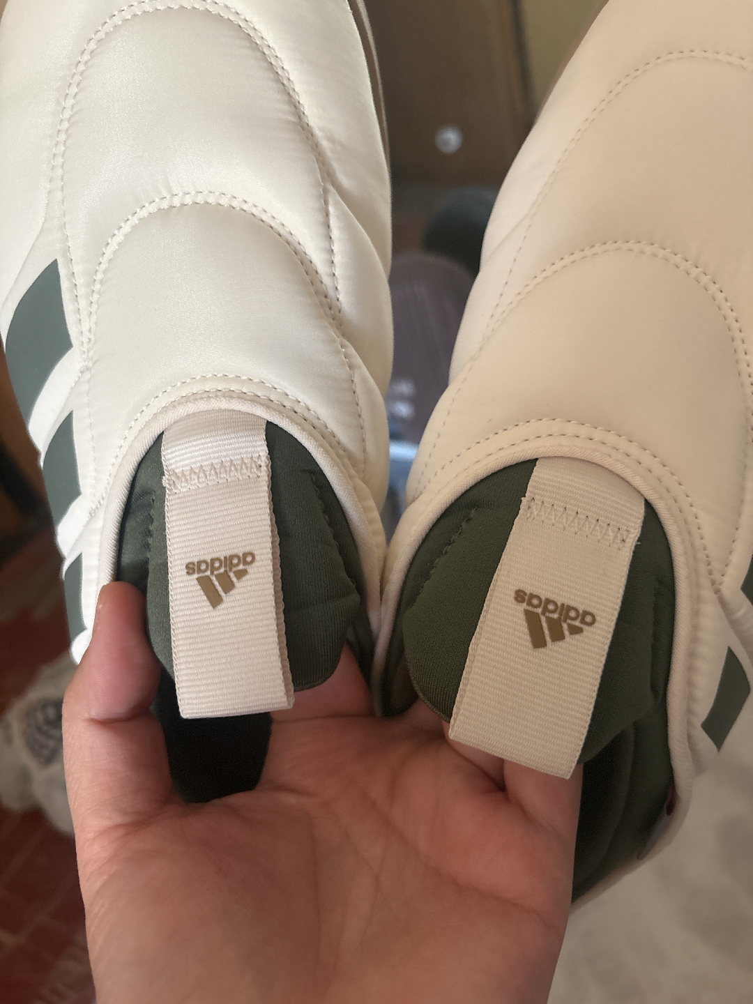 custom review-Adidas Adipuff Slip Resistant Abrasion Resistant Низкий Топ Повседневная Обувь Унисекс Белый Зеленый Коричневый