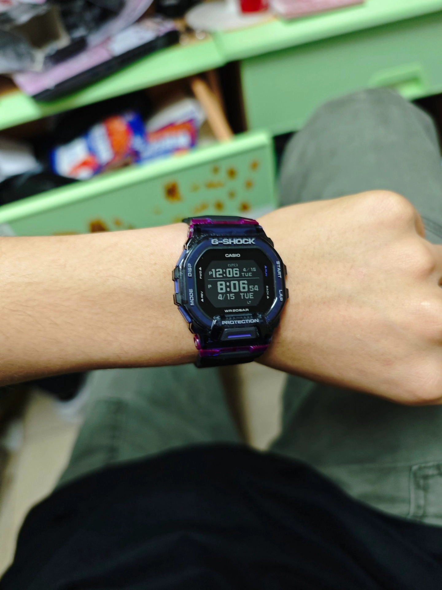 custom review-G Shock G Shock G Squad Кварцевый механизм Смольный ремешок Часы Мужские Черный циферблат