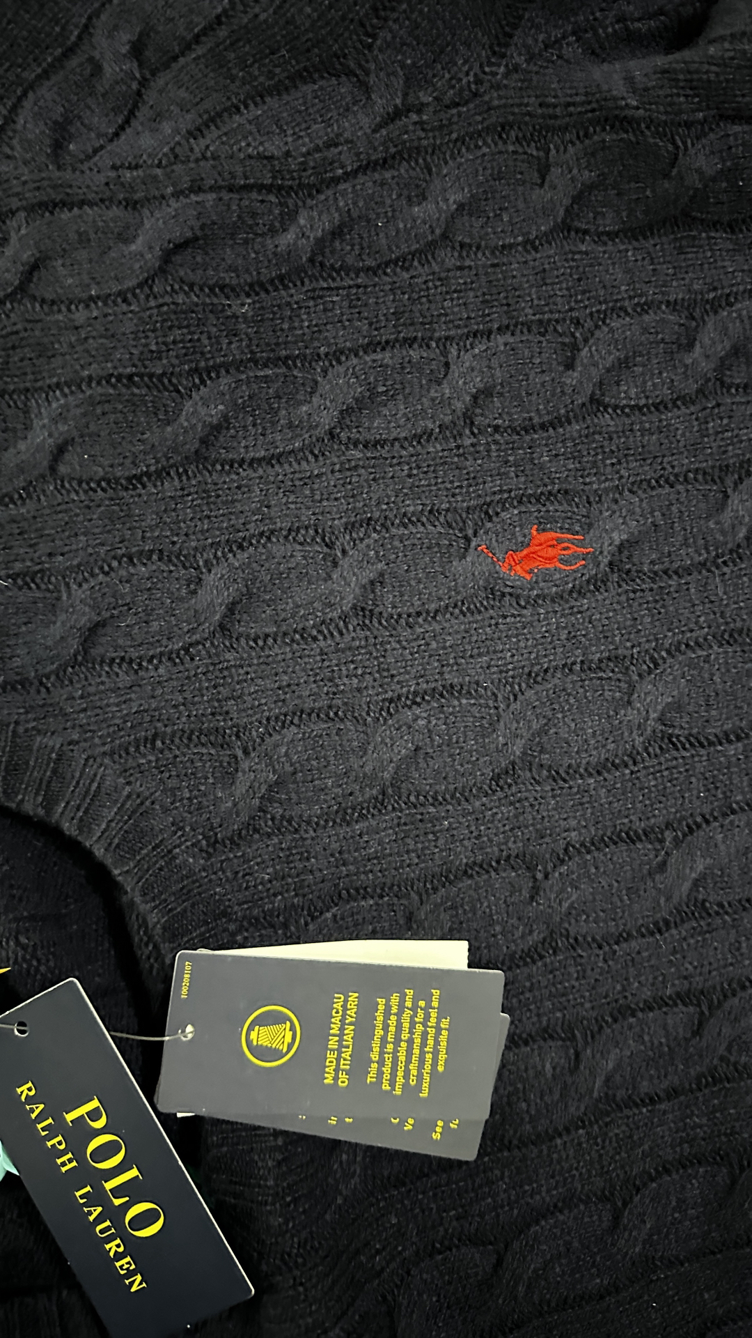 custom review-Polo Ralph Lauren FW22 Кашемир Свитер Мужской Темно-синий