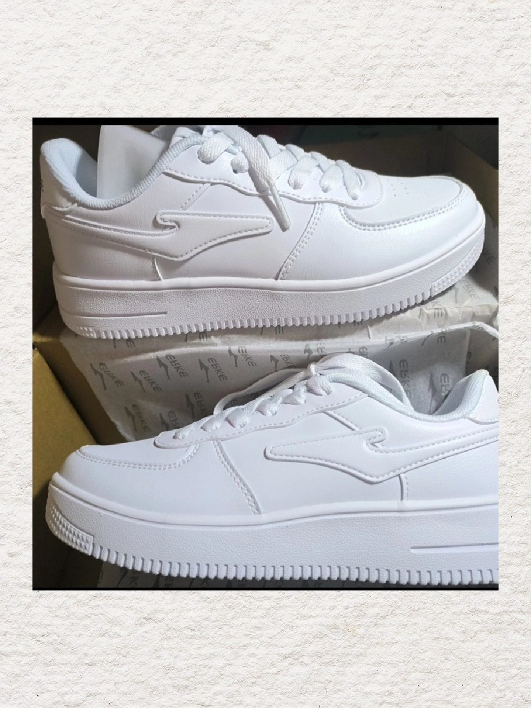 鸿星尔克白色运动鞋 宝藏鞋子分享鸿星尔克来啦✔