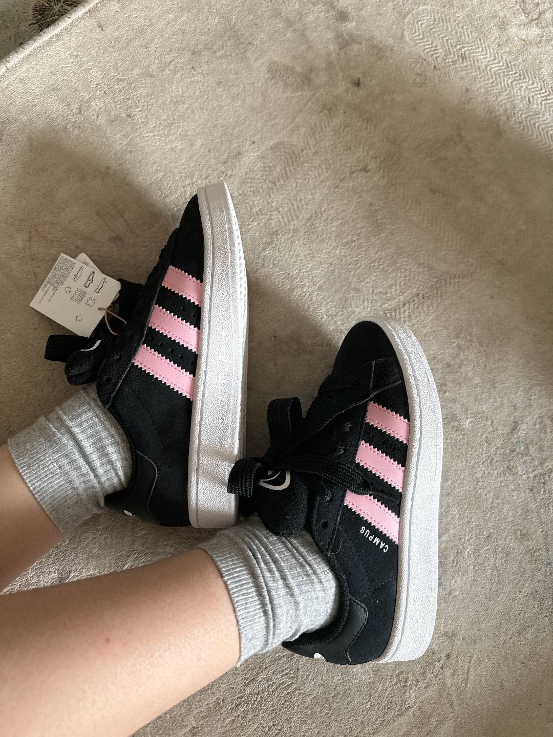 custom review-Adidas Originals CAMPUS 00s Устойчивые к истиранию низкие скейтборд-кроссовки Женские Черный Розовый