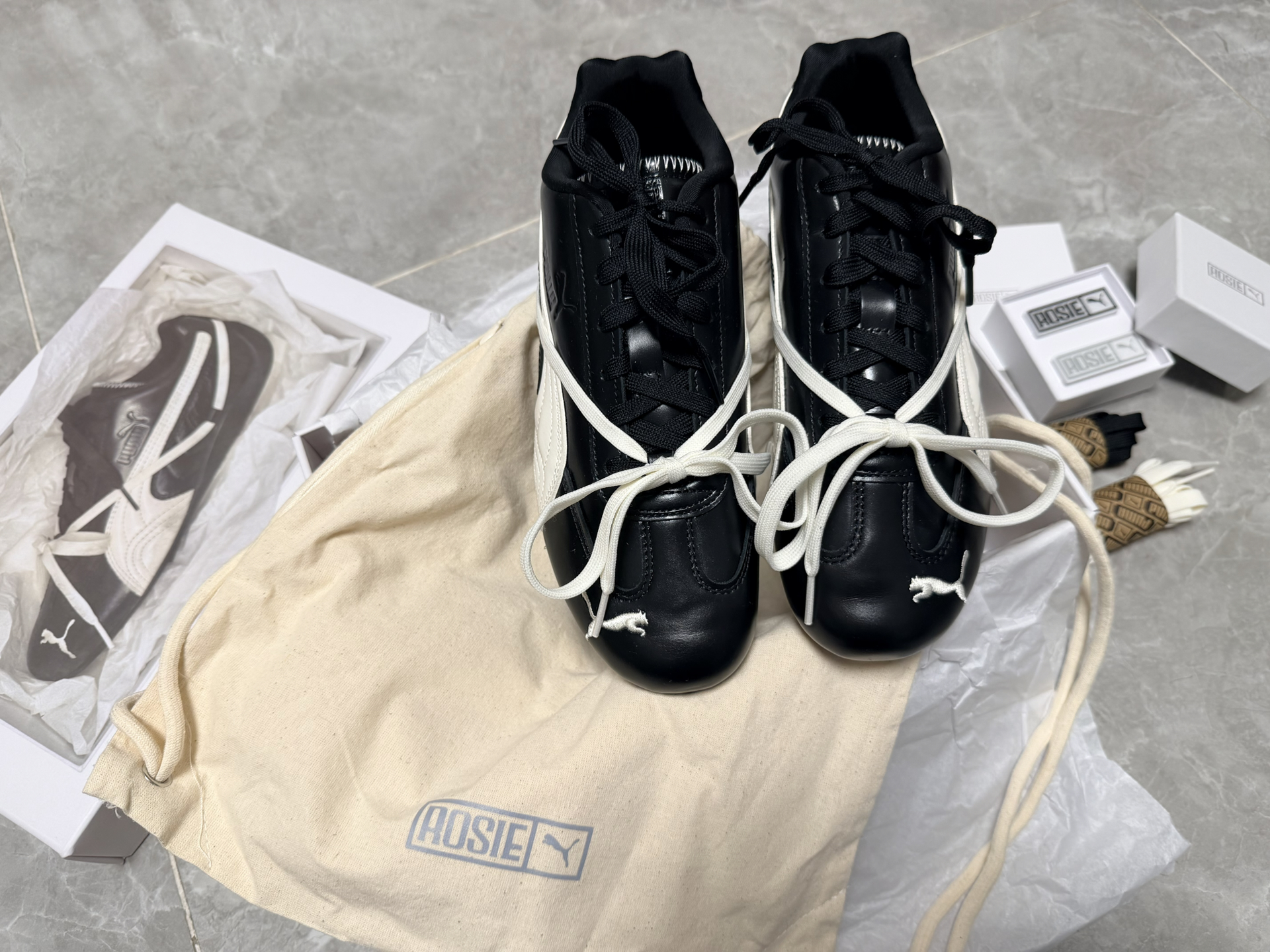 custom review-ROSÉ X PUMA Speedcat Collection Повседневная обувь Женская Черный Белый