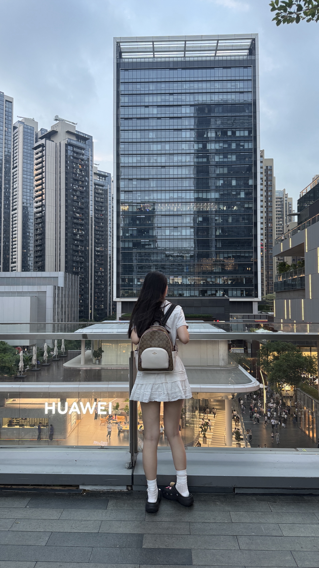 custom review-COACH Рюкзак из холста и кожи среднего размера для женщин белый и коричневый