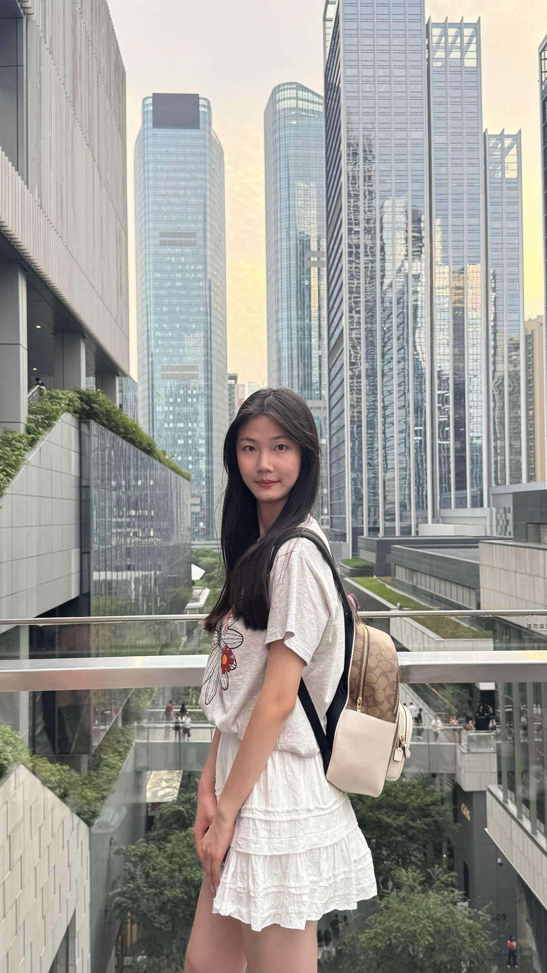 custom review-COACH Рюкзак из холста и кожи среднего размера для женщин белый и коричневый