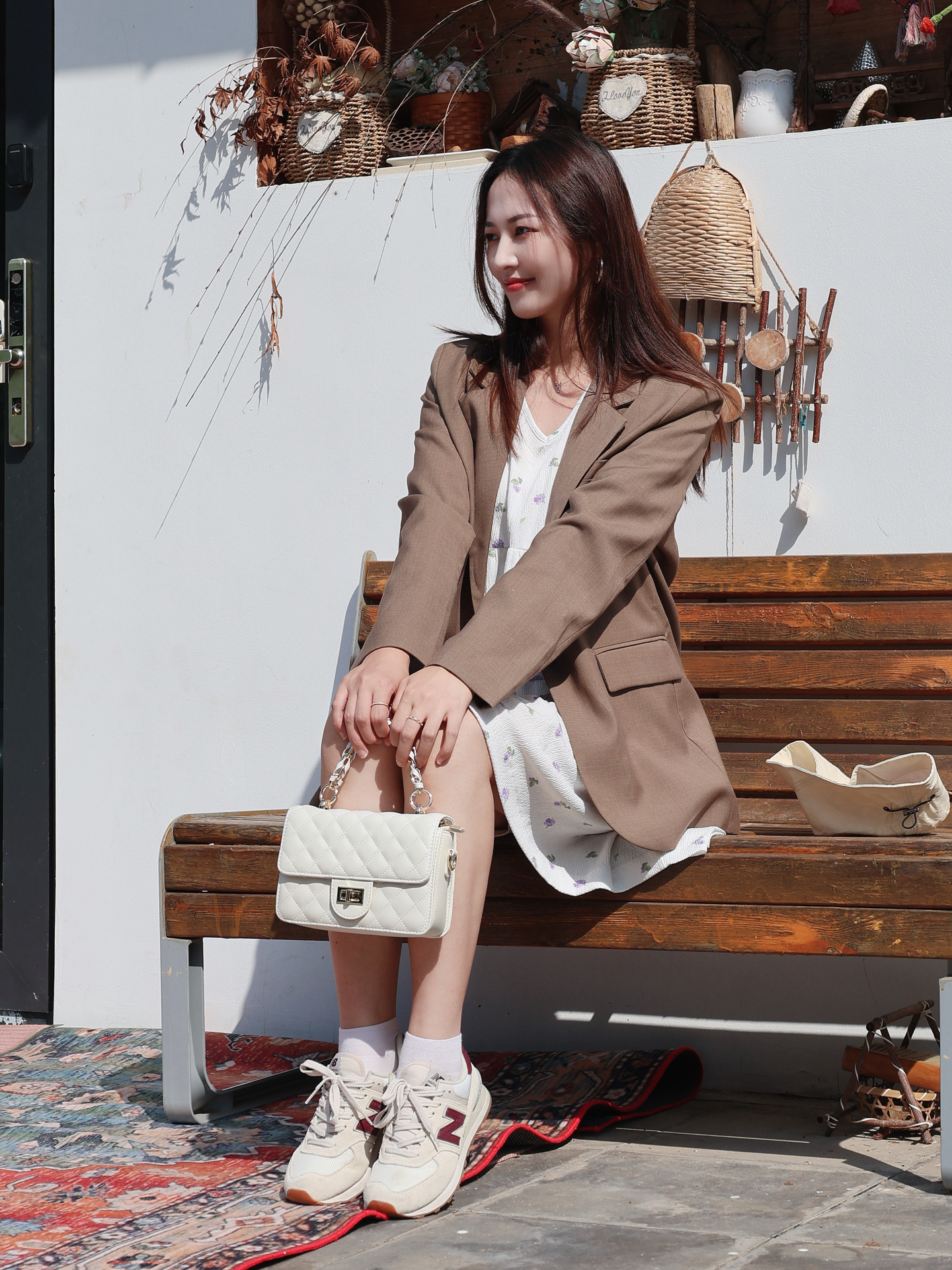 西装➕碎花裙🍁秋日静默复古风穿搭公式